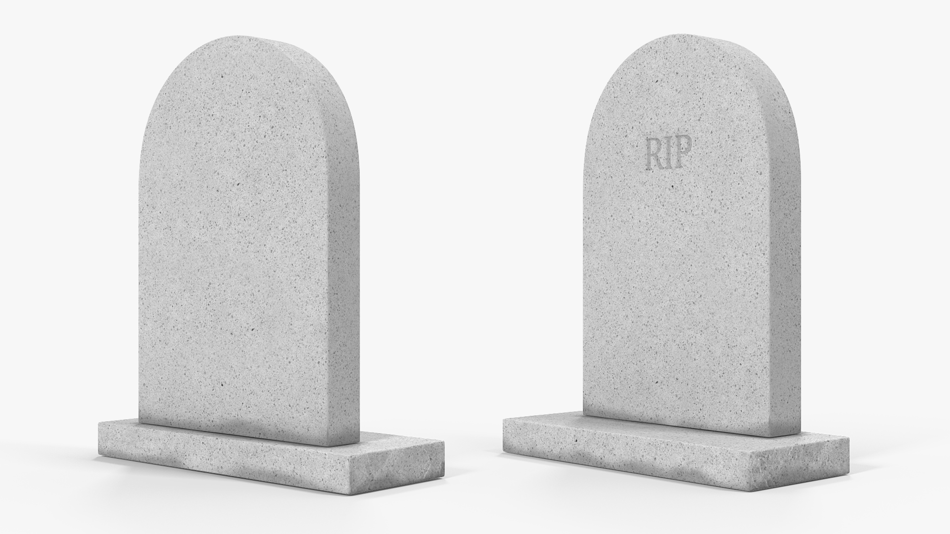 3D Granite Gravestone Headstone model