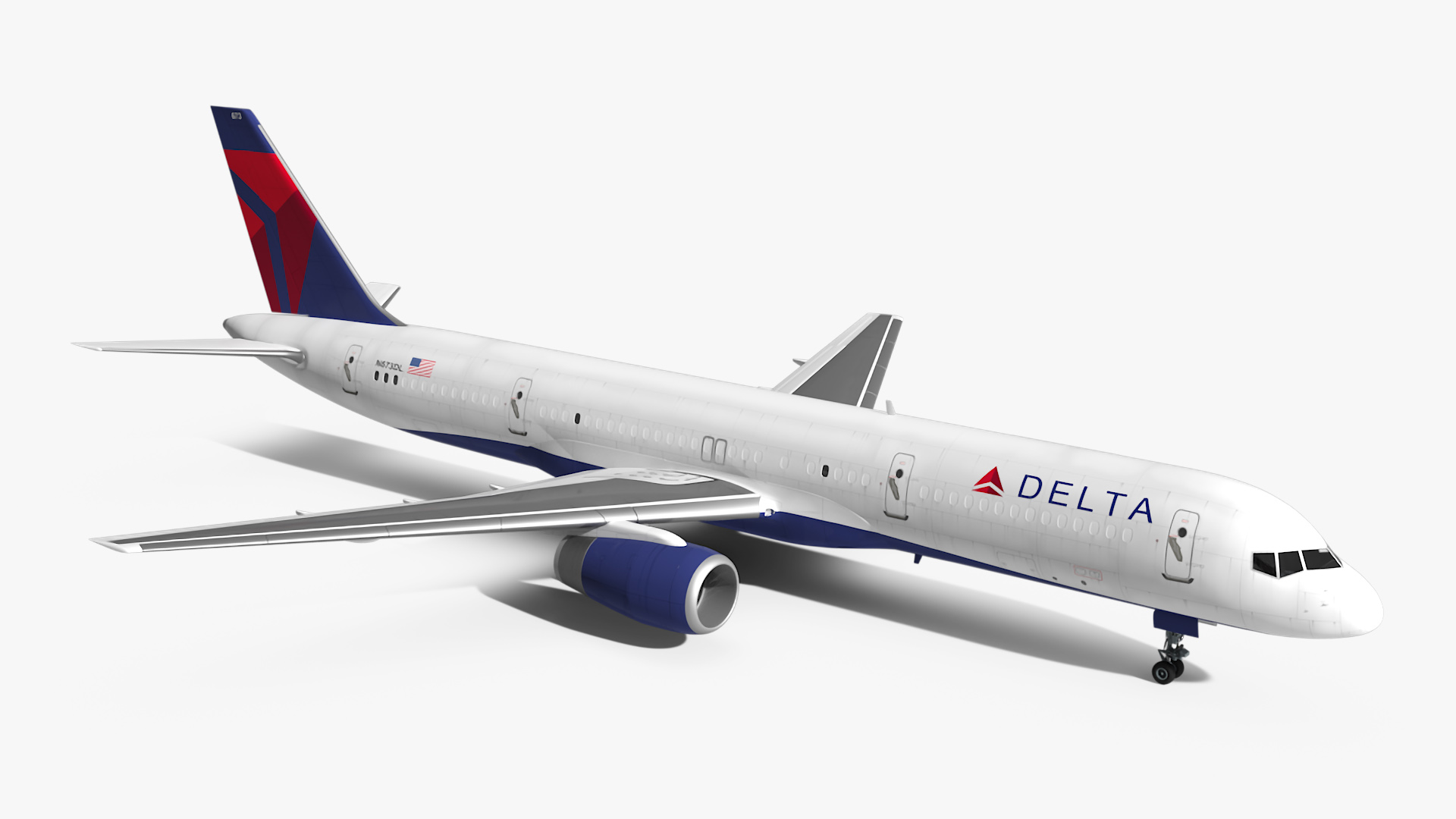 3D model Delta Airlines Boeing 757 Commercial Airliner