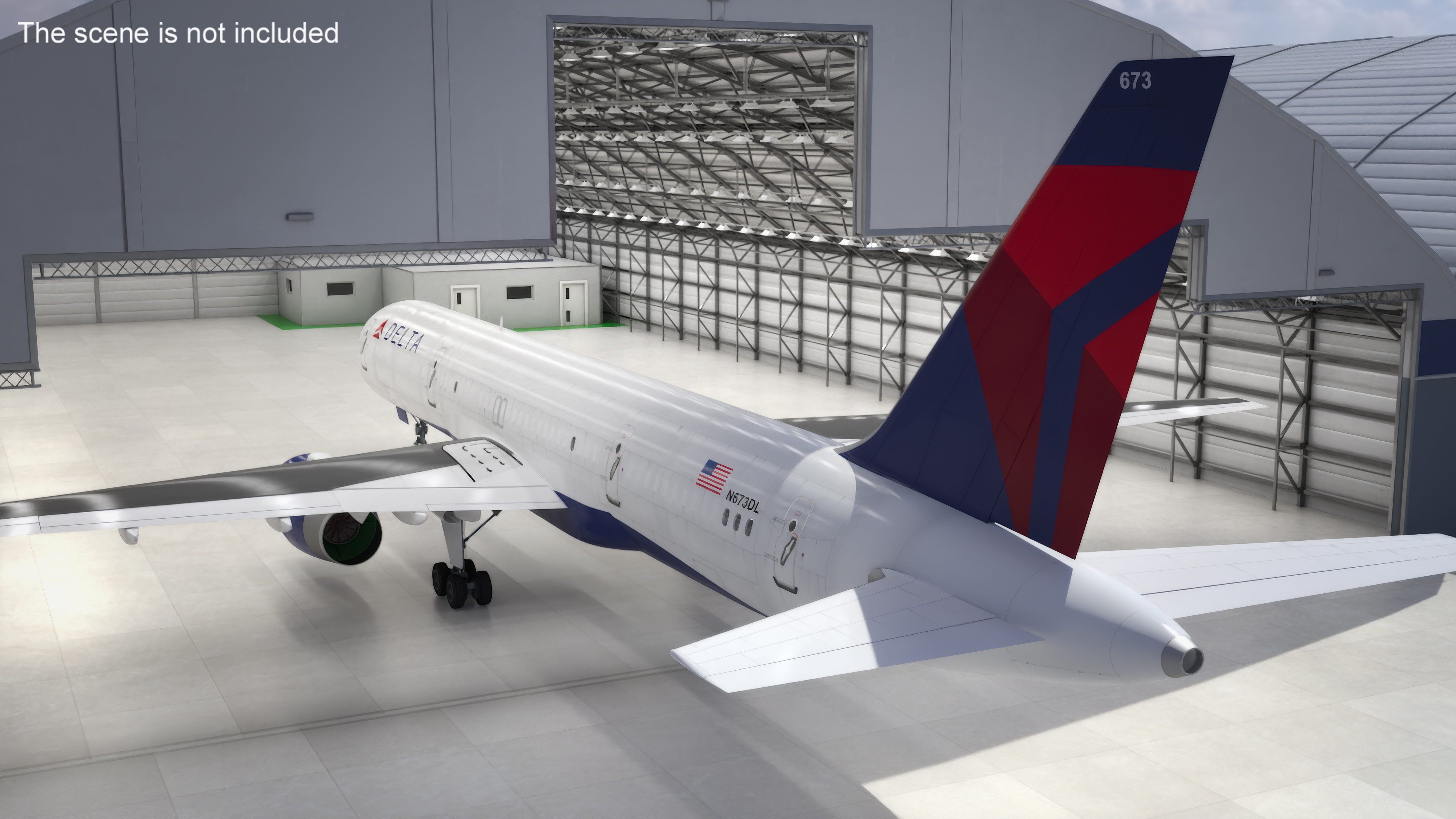 3D model Delta Airlines Boeing 757 Commercial Airliner