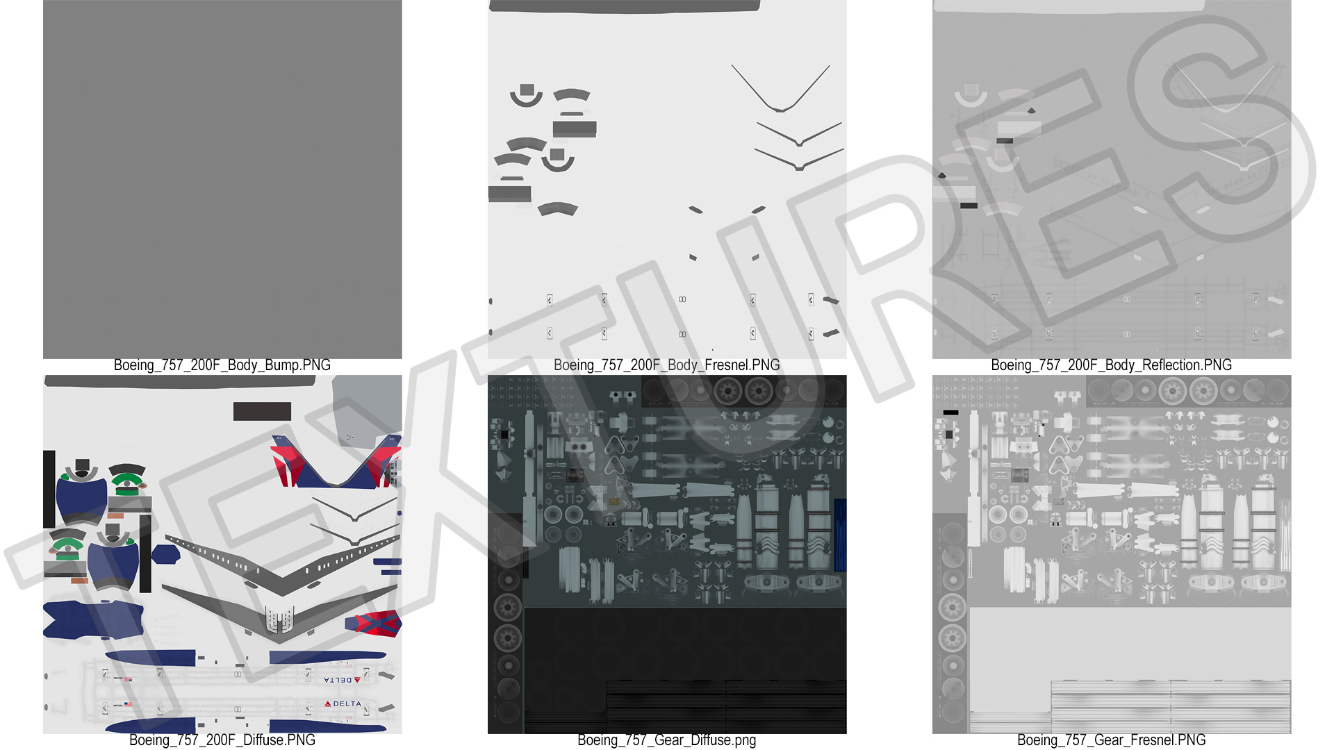 3D model Delta Airlines Boeing 757 Commercial Airliner