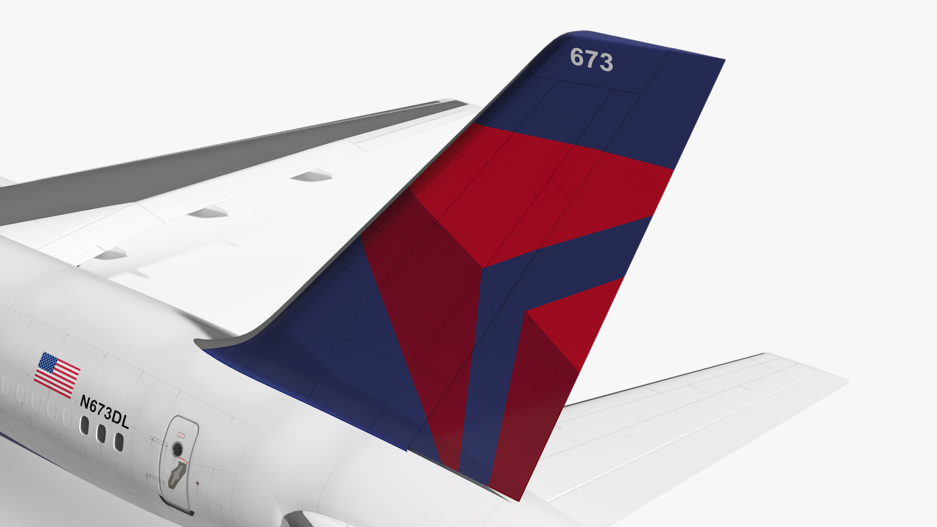 3D model Delta Airlines Boeing 757 Commercial Airliner