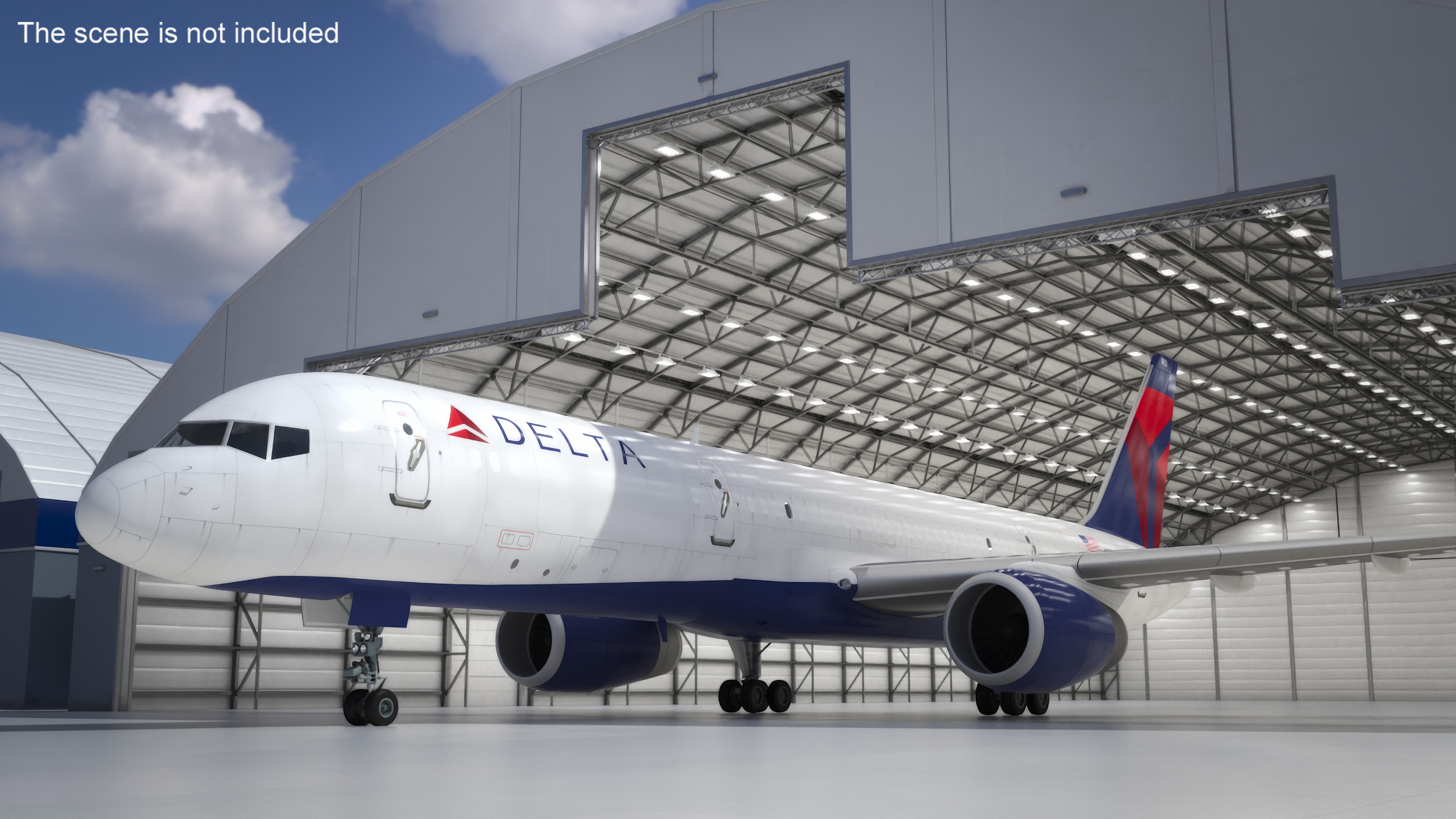 3D model Delta Airlines Boeing 757 Commercial Airliner