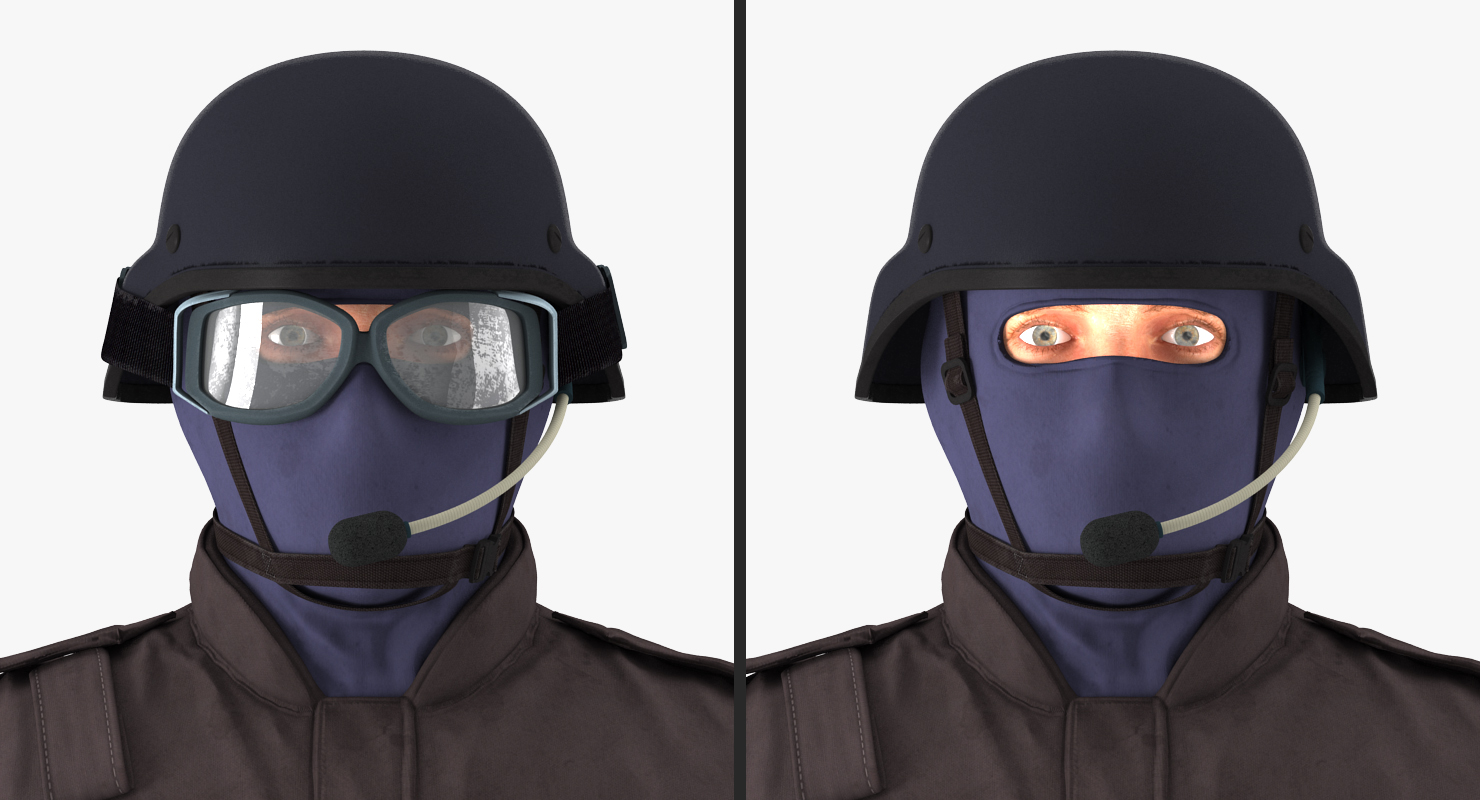 3D SWAT Policeman 2 Rigged model