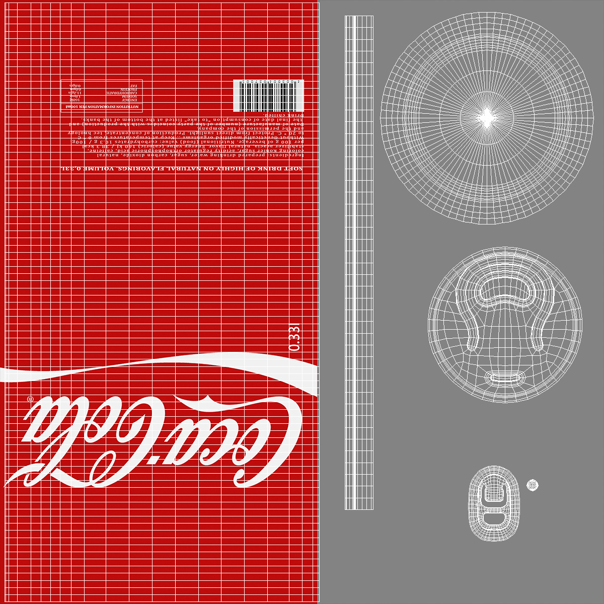 3D Beverage Organizer with CocaCola Cans and Price Label model