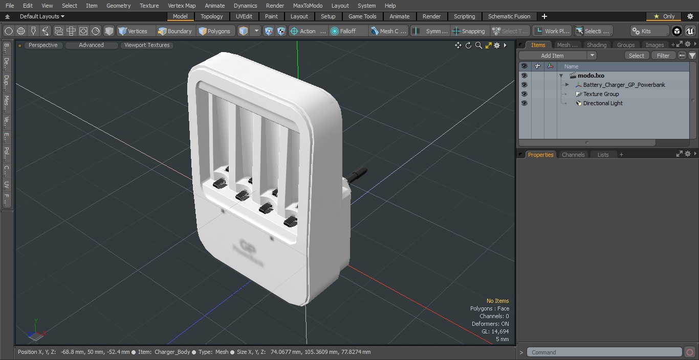 3D Battery Charger GP Powerbank model