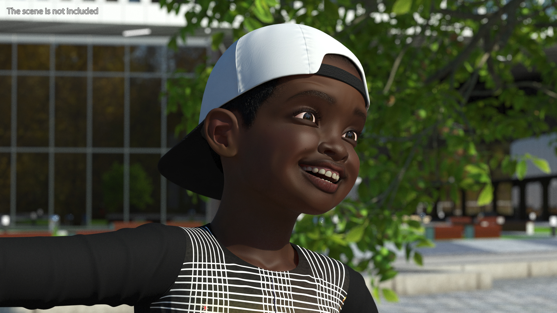 3D model Black Child Boy Street Style Rigged