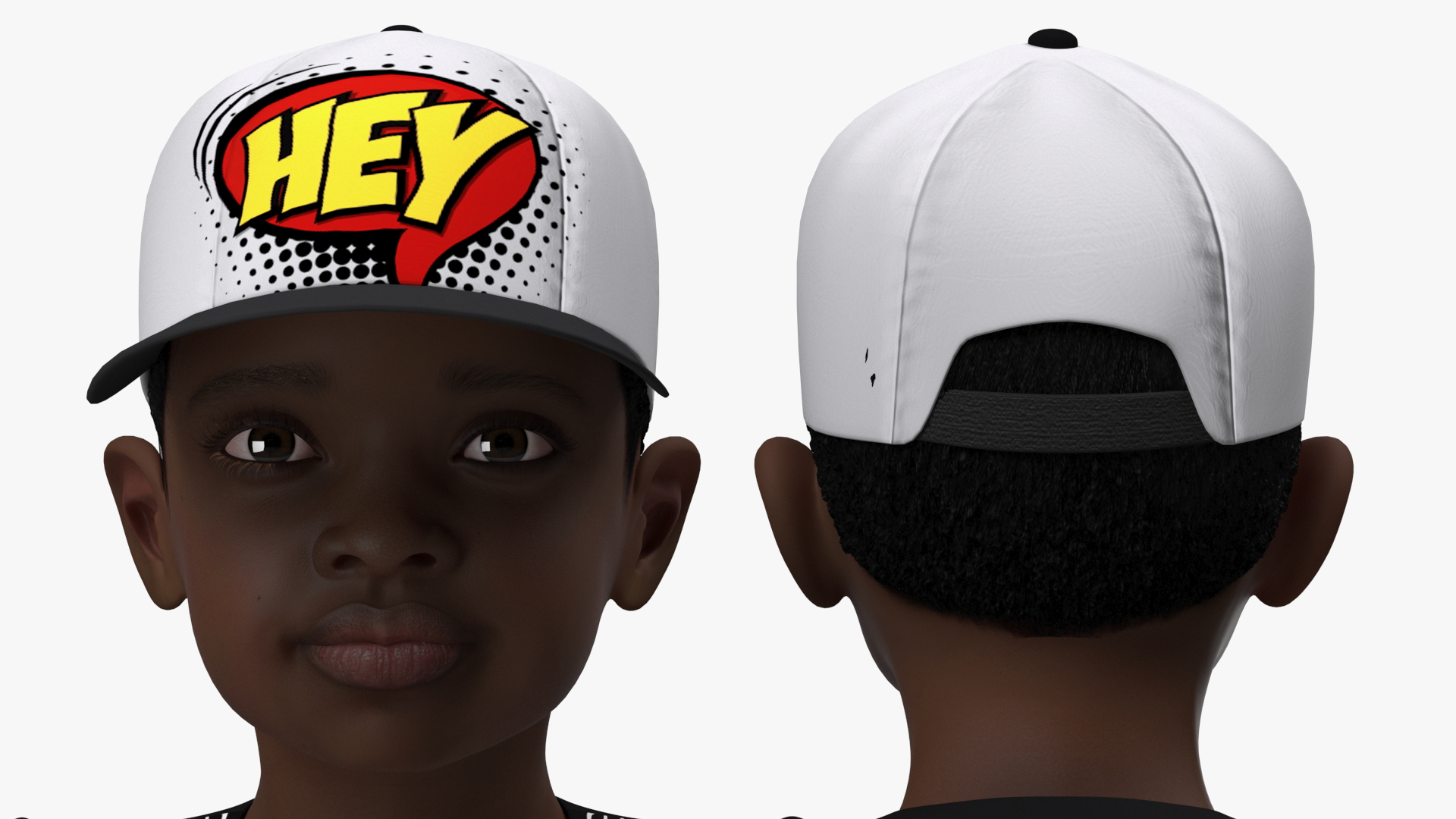 3D model Black Child Boy Street Style Rigged