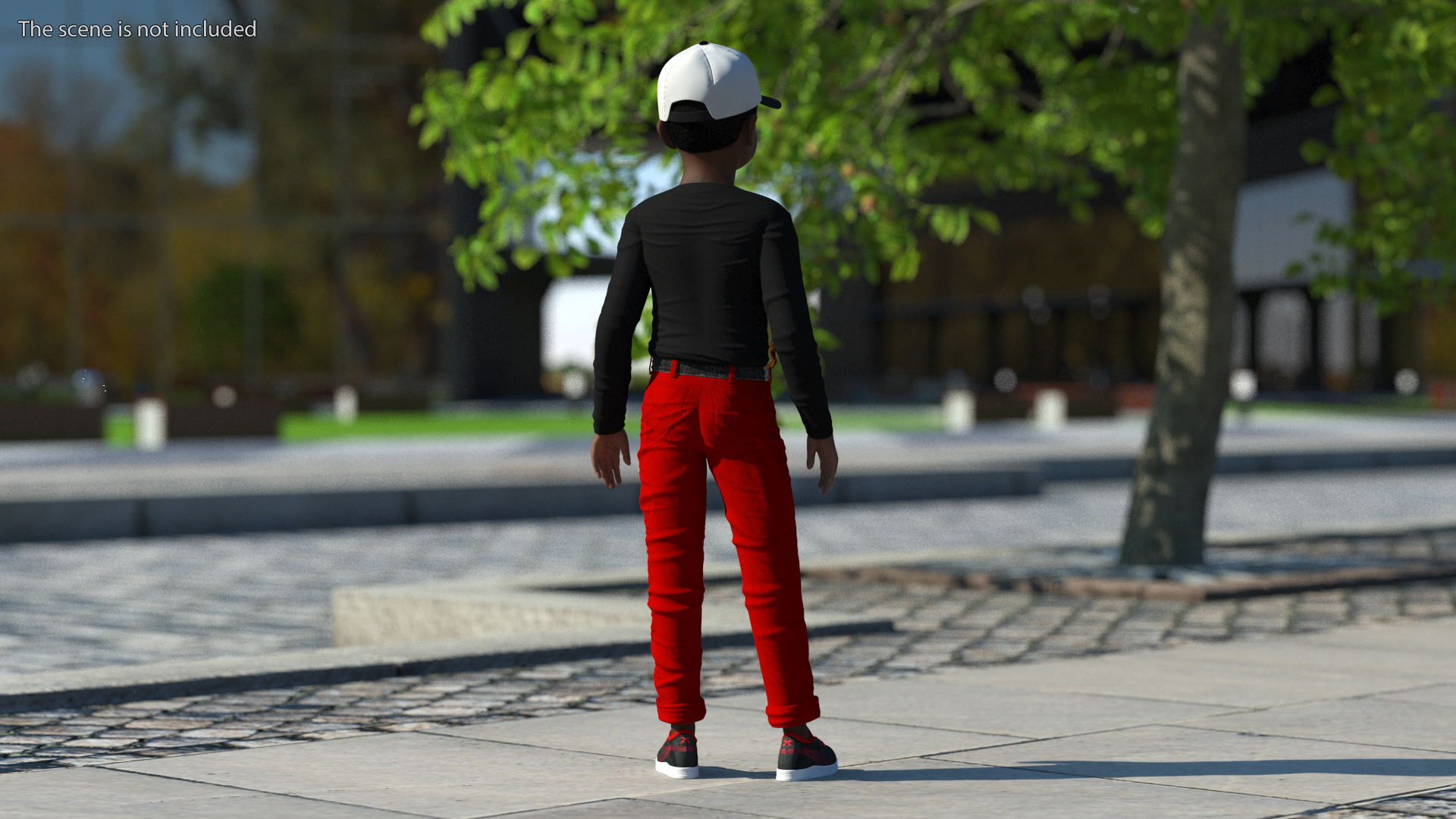 3D model Black Child Boy Street Style Rigged