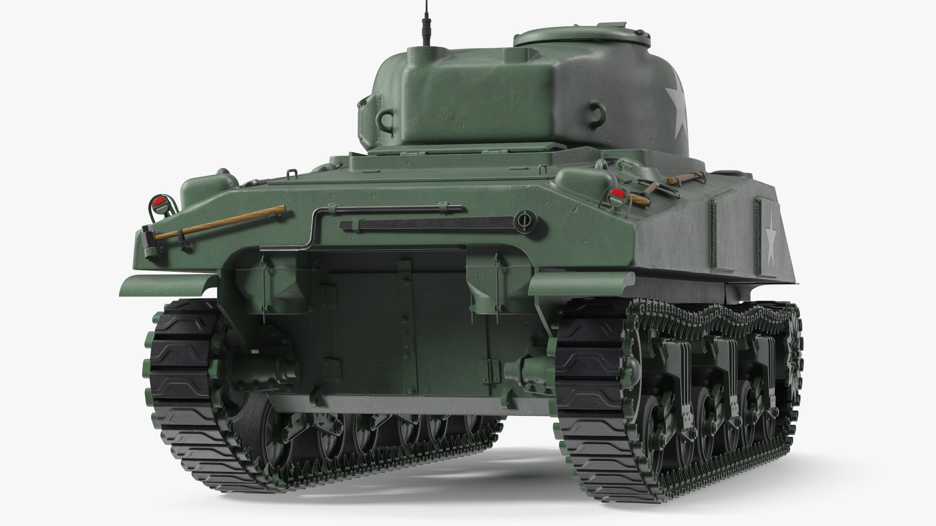 3D M4 Sherman Tank Rigged for Maya