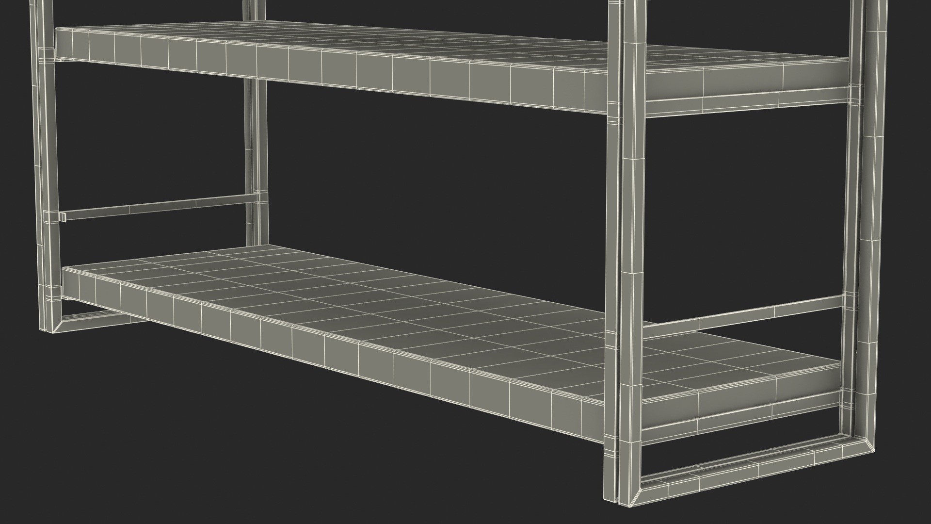 Storage Rack Industrial Style 3D model