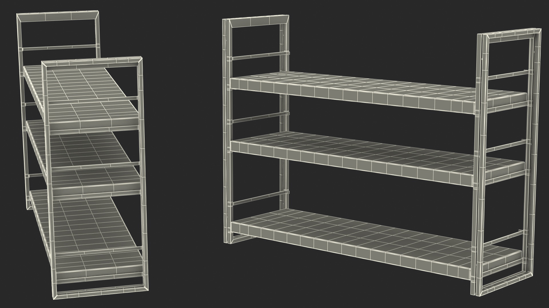 Storage Rack Industrial Style 3D model