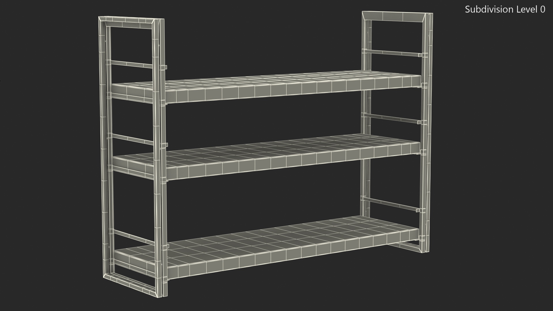 Storage Rack Industrial Style 3D model