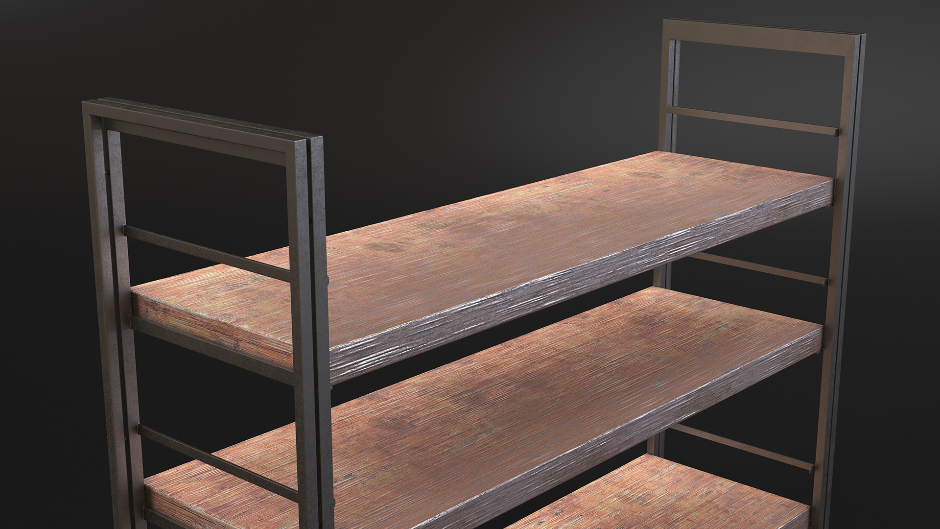 Storage Rack Industrial Style 3D model