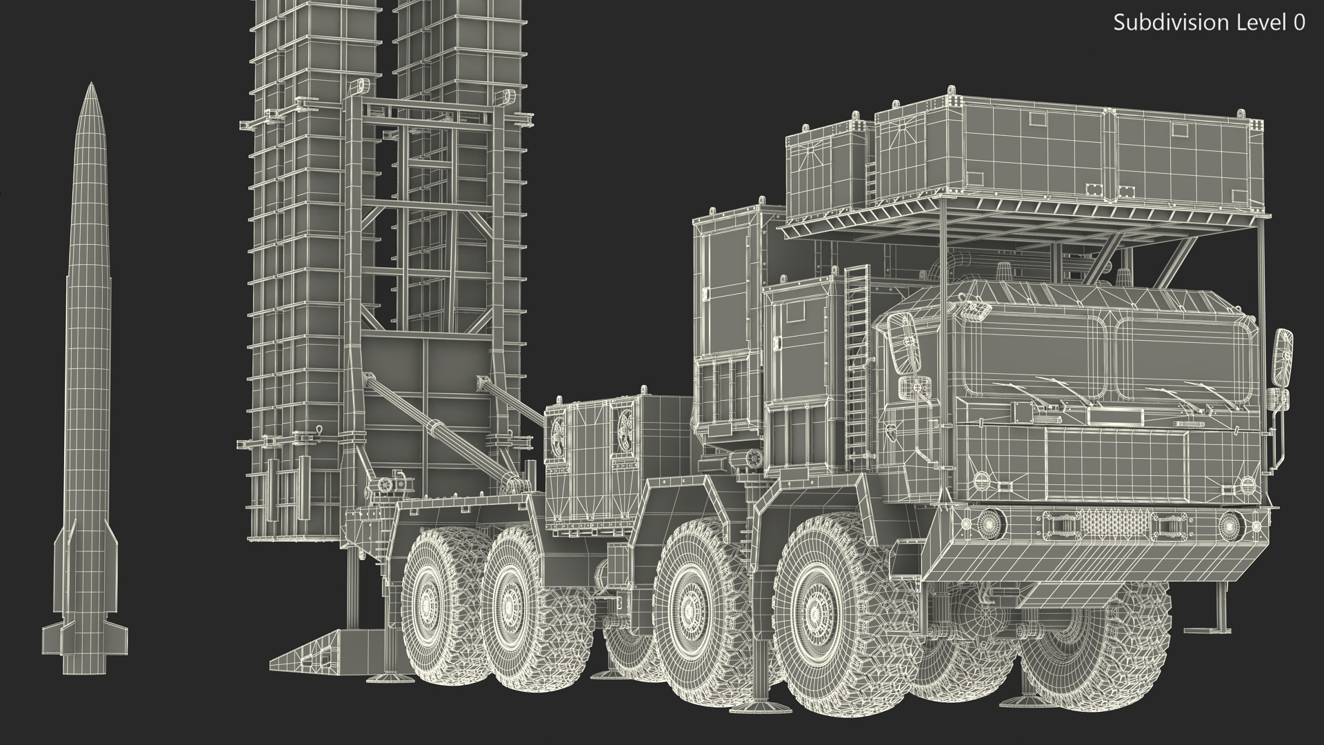 3D Iranian Bavar 373 Air Defense System on Ready with Missile model