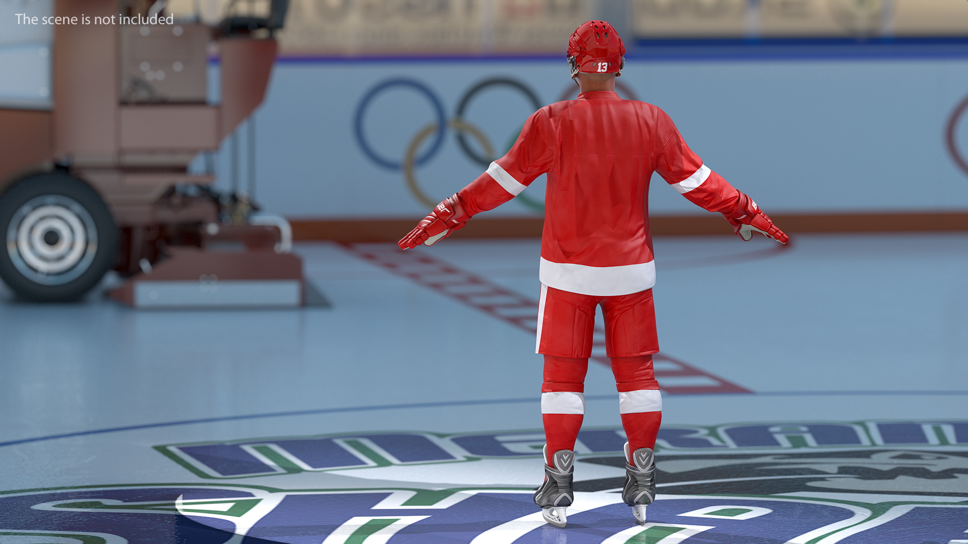 Hockey Player Red 3D