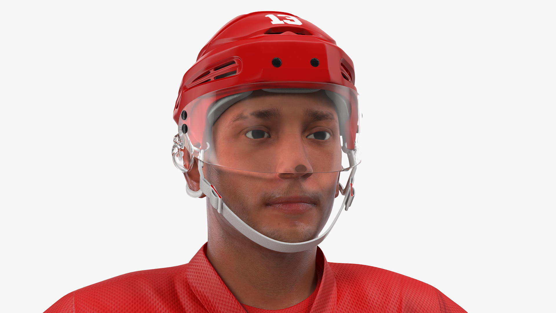 Hockey Player Red 3D