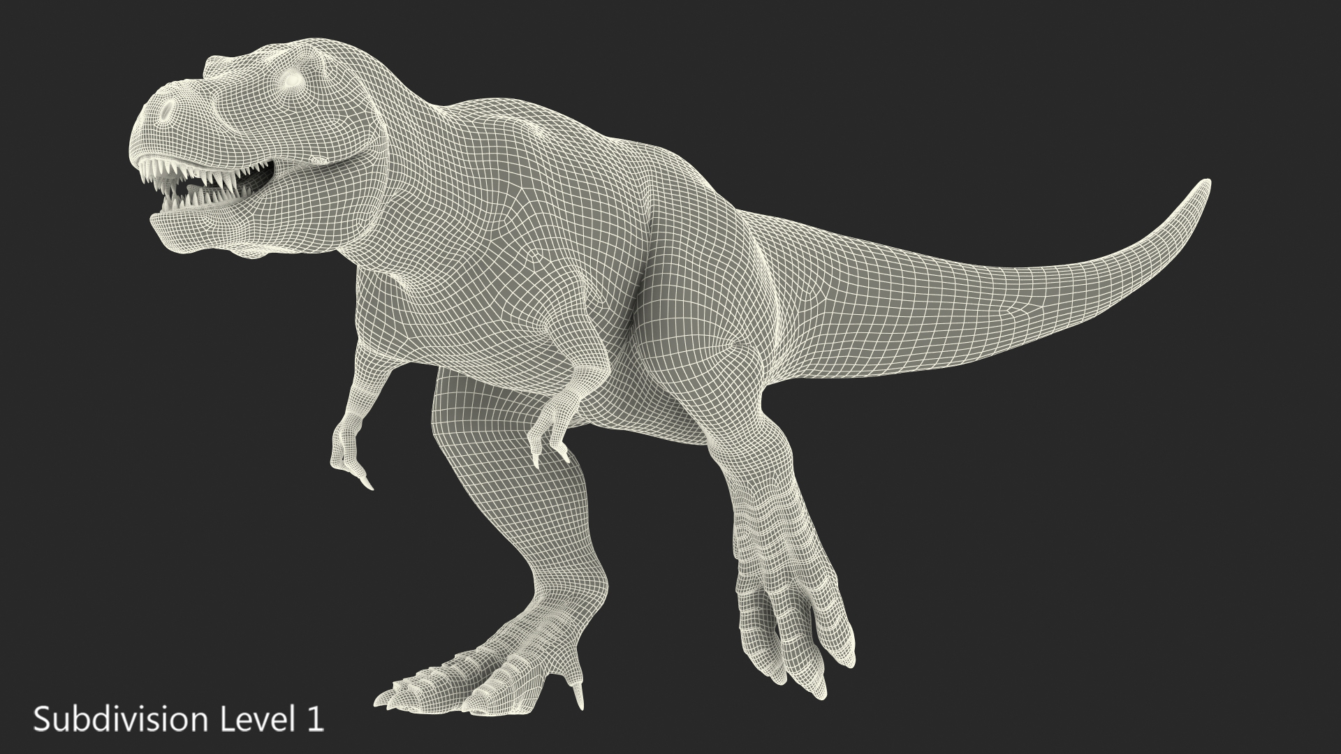 3D Animated Tyrannosaurus Rex Running Rigged