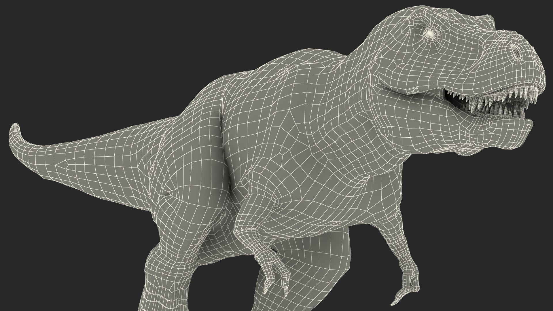 3D Animated Tyrannosaurus Rex Running Rigged