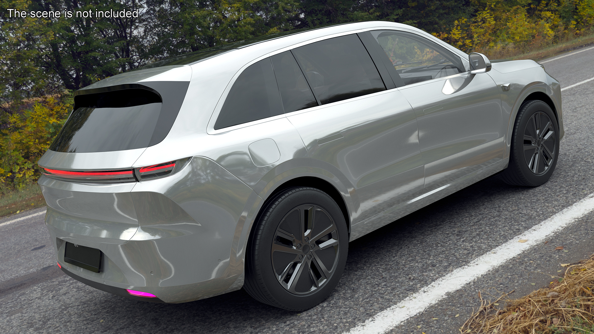 3D model Compact SUV Pearl White Rigged