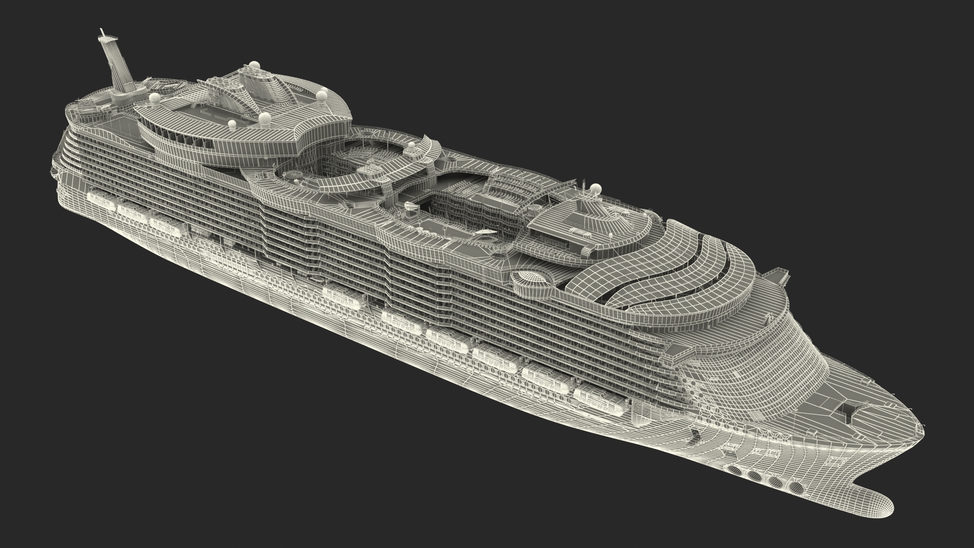 3D Oasis Class Cruise Ship Harmony of The Seas model