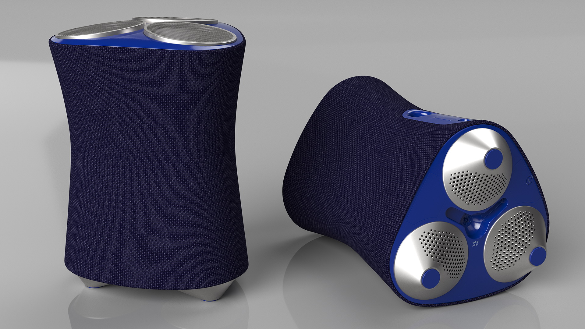 3D model Acoustic Wireless Bluetooth Speaker Blue