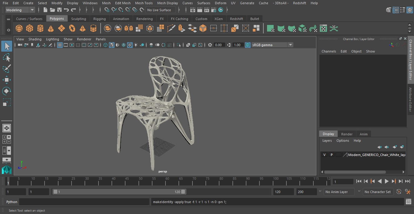 Modern GENERICO Chair White 3D