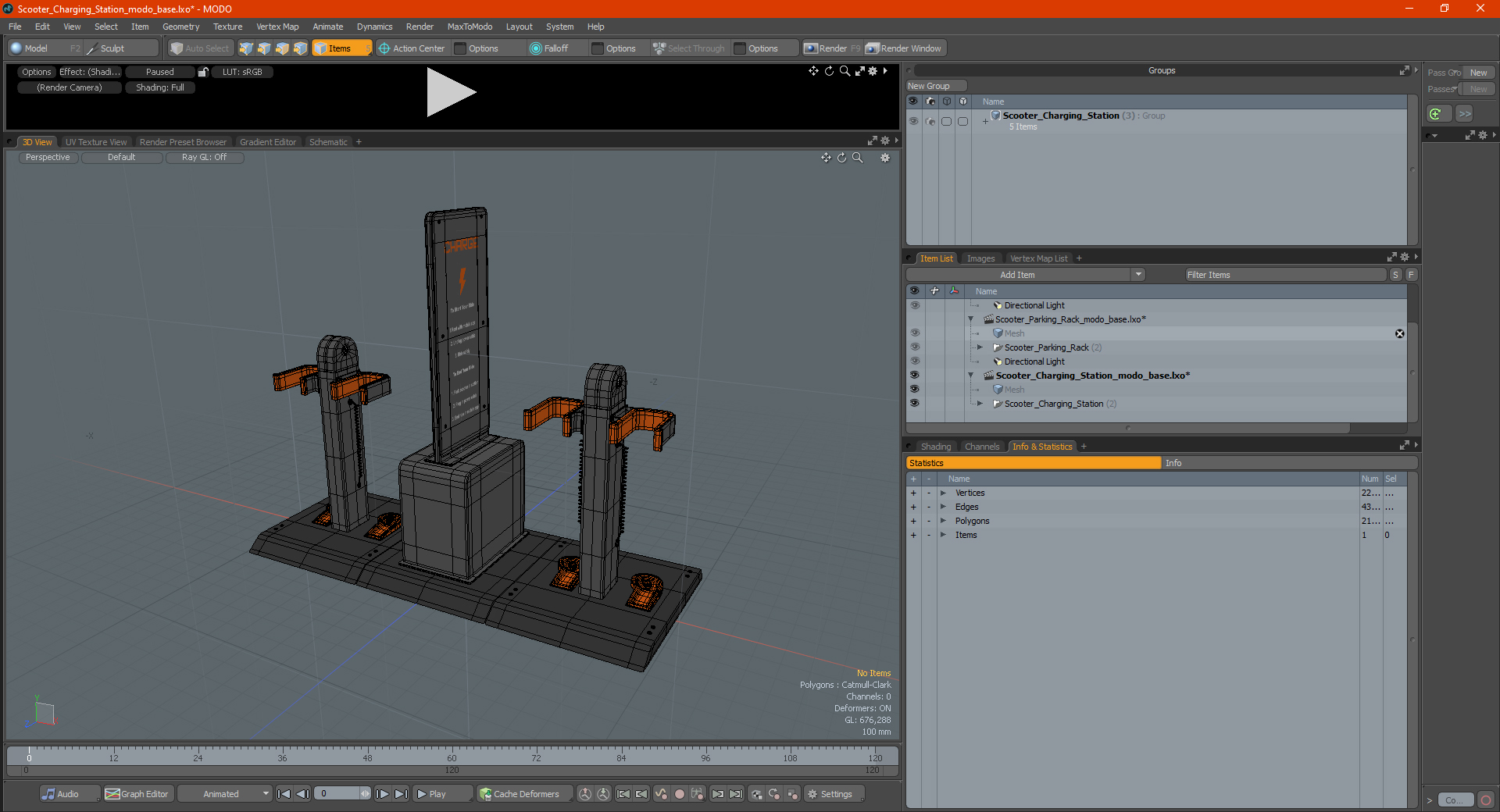 Scooter Charging Station 3D model