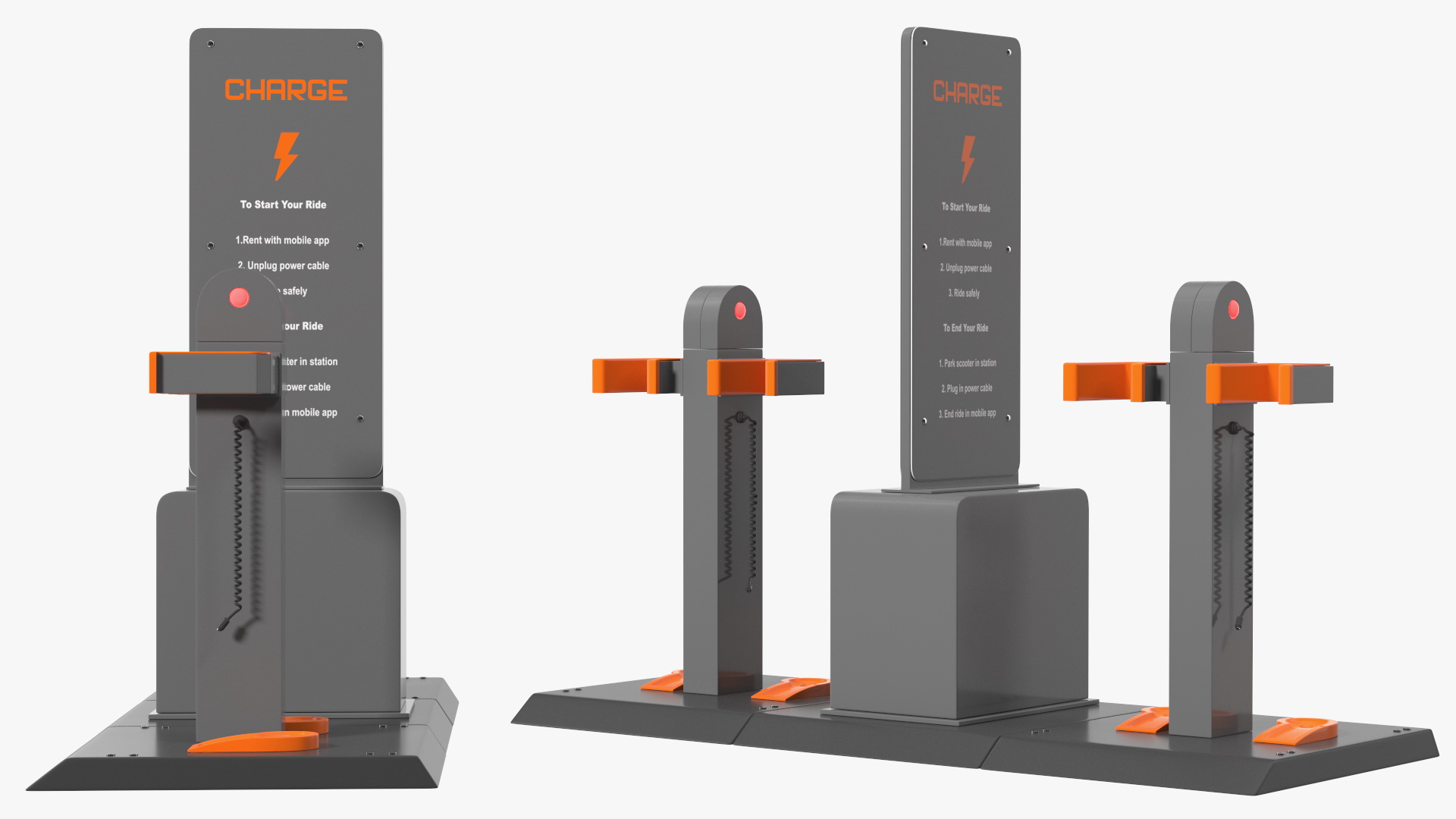 Scooter Charging Station 3D model