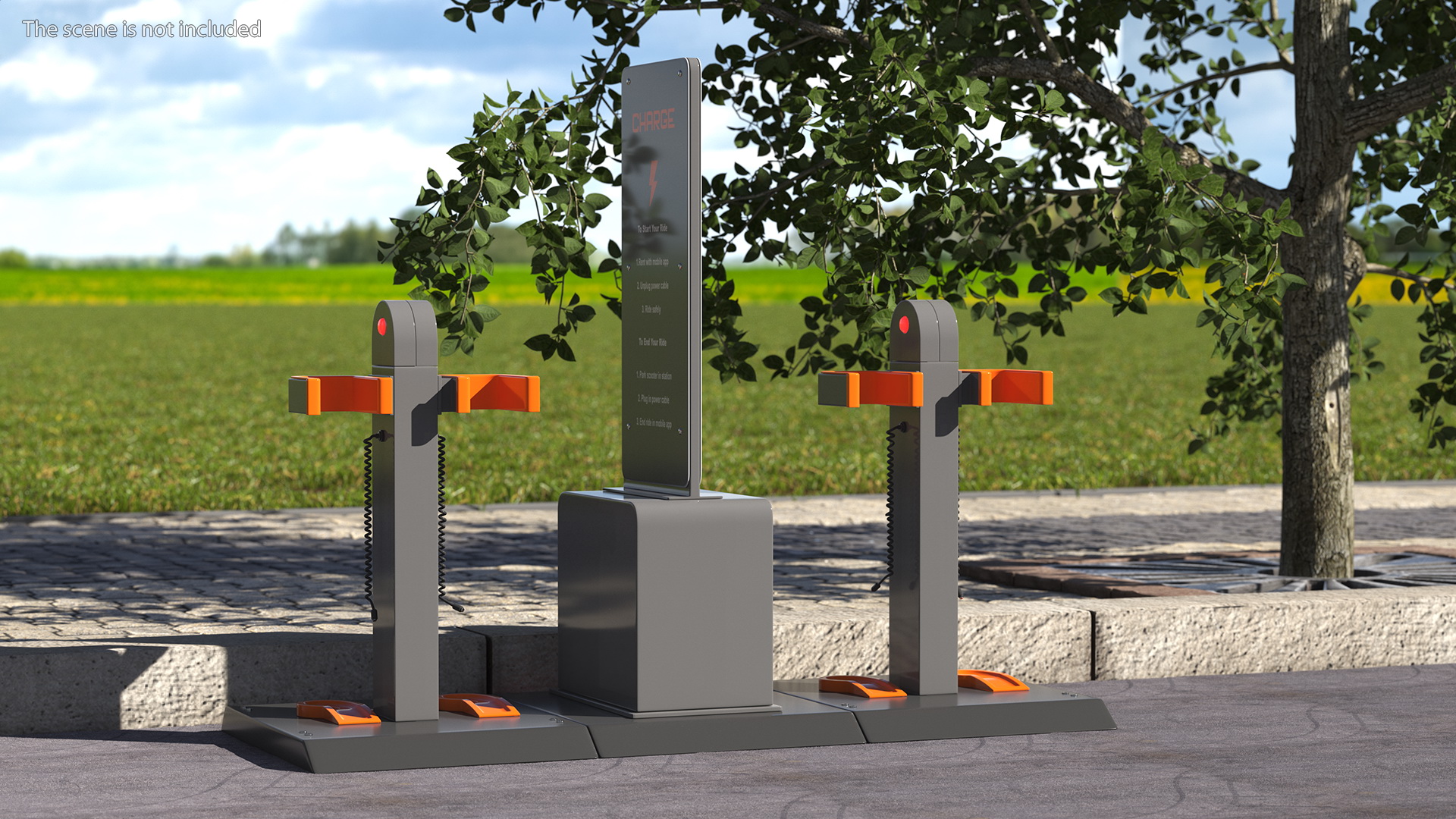 Scooter Charging Station 3D model