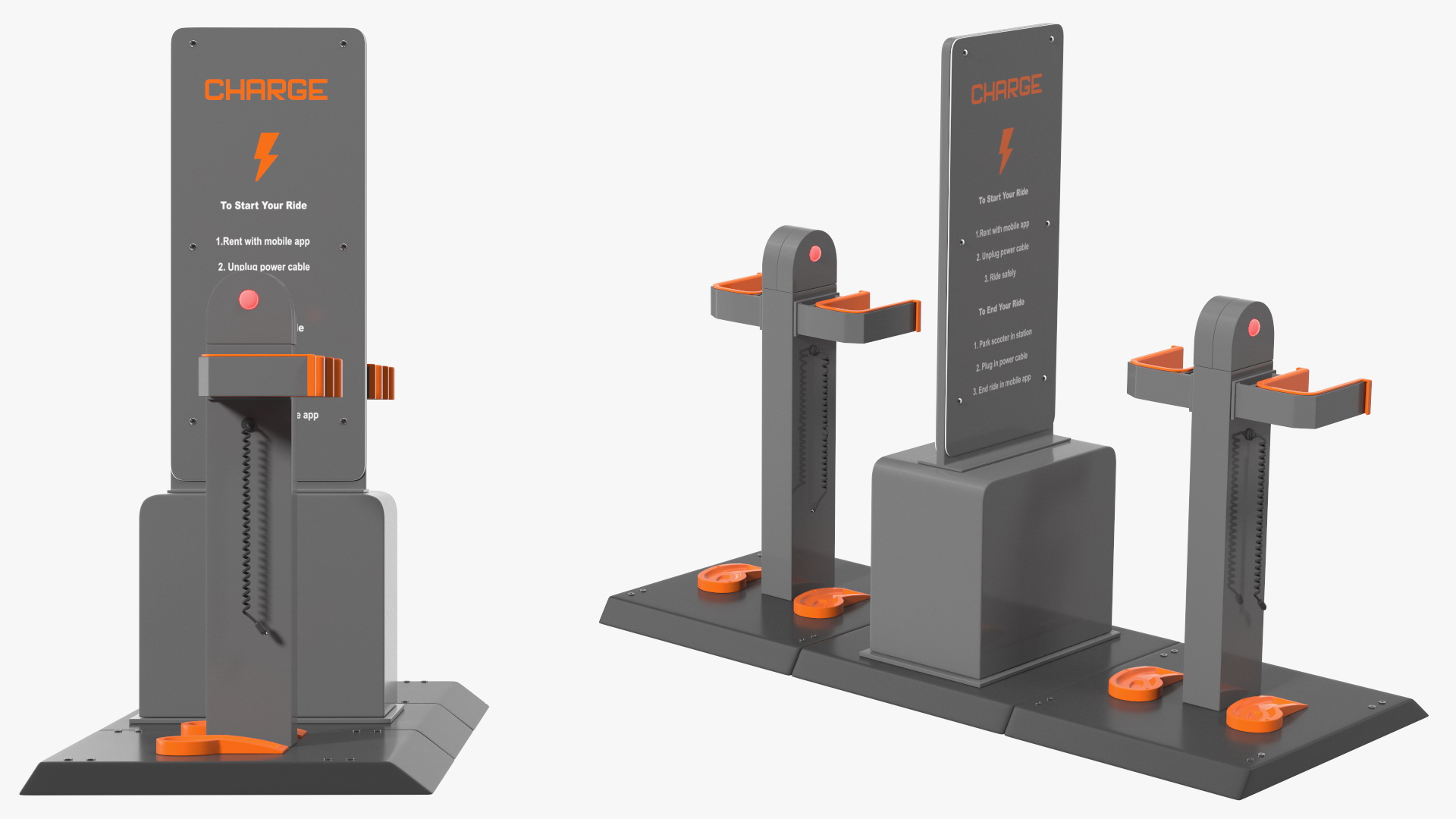 Scooter Charging Station 3D model