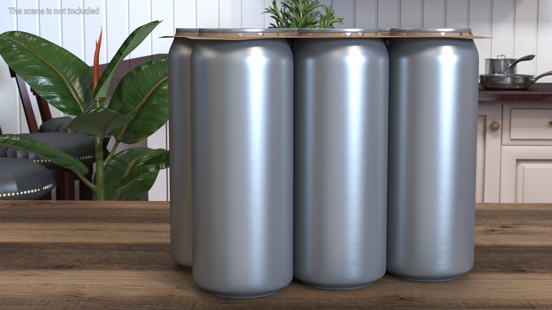 Beverage Packaging for 6 Pack Beer Cans 3D model