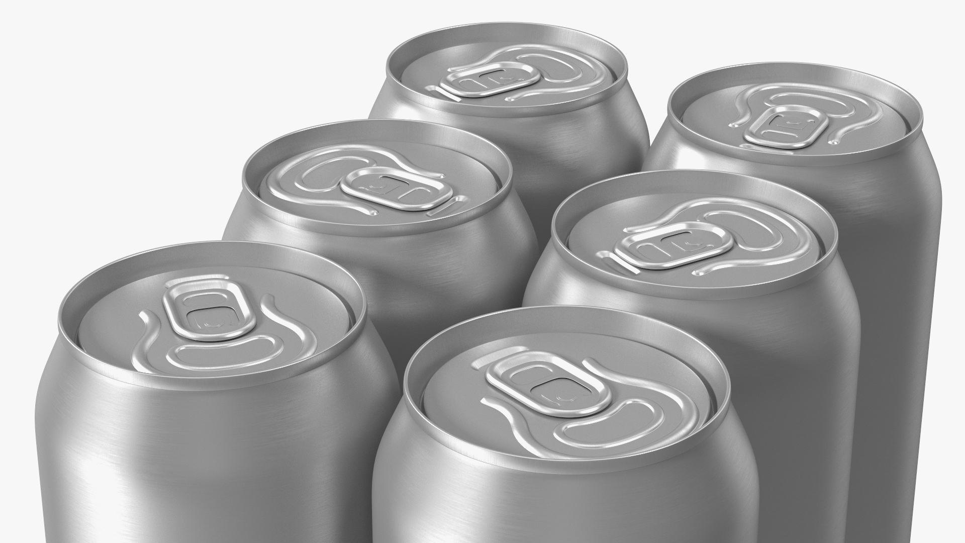 Beverage Packaging for 6 Pack Beer Cans 3D model