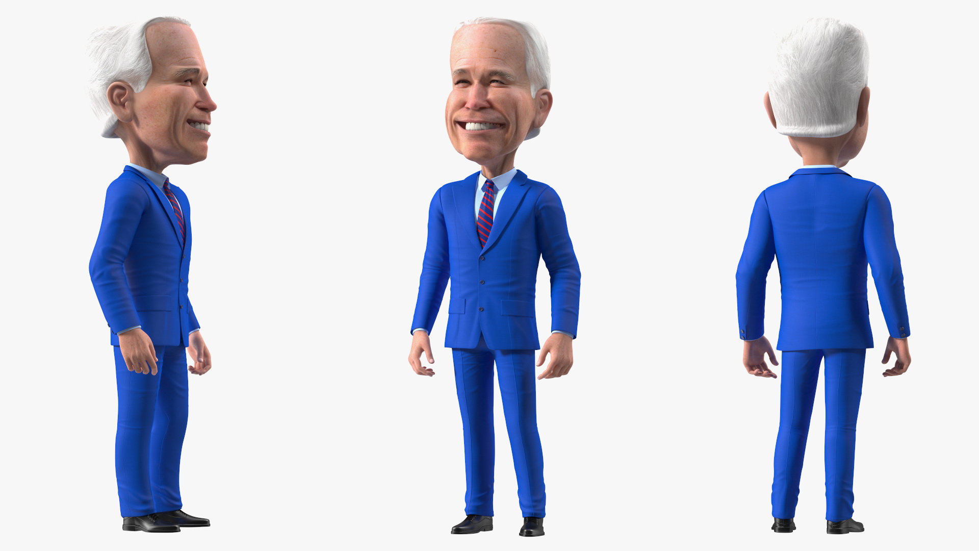 3D model Cartoon Joe Biden Smiling