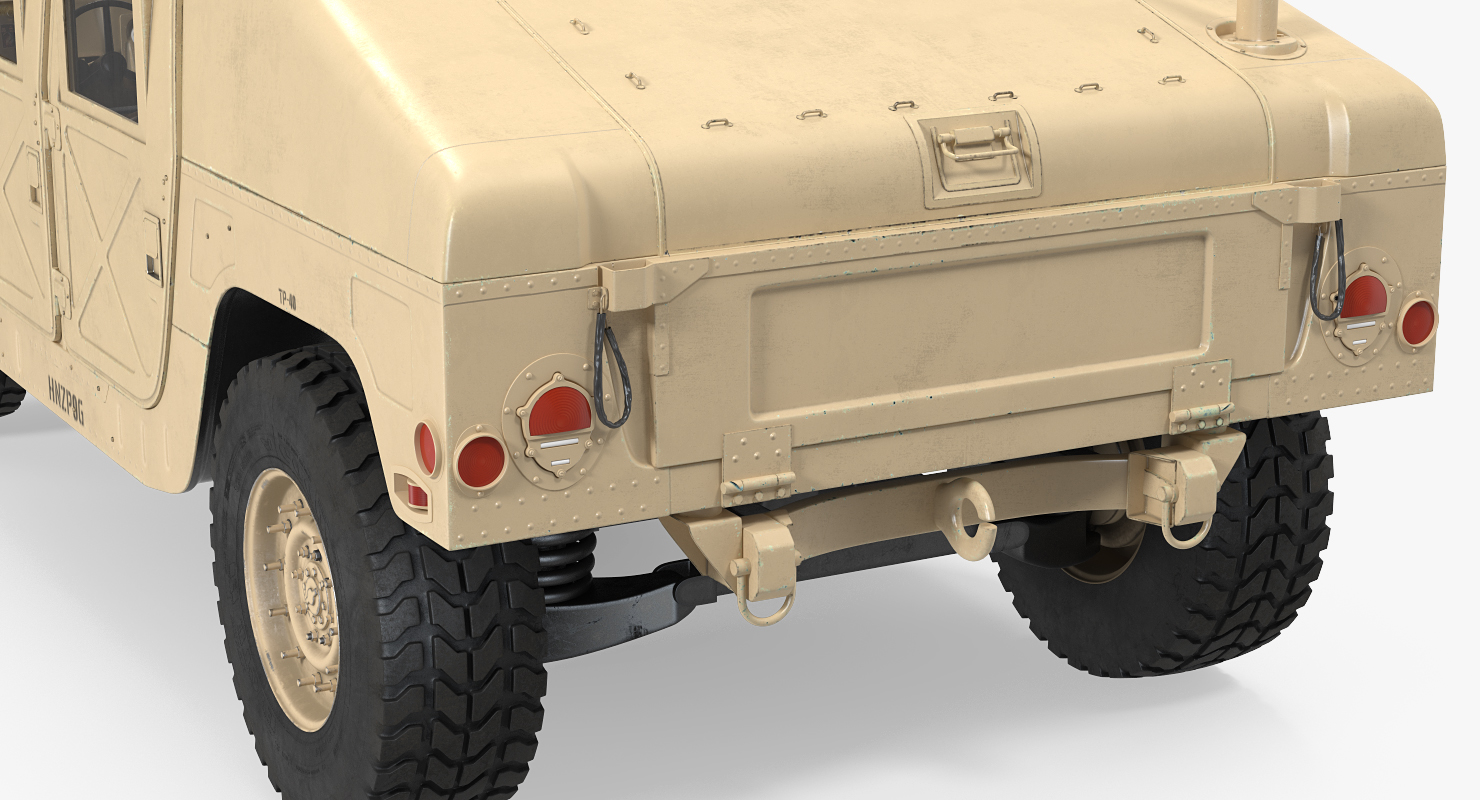 3D HMMWV TOW Missile Carrier M966 Desert Simple Interior model