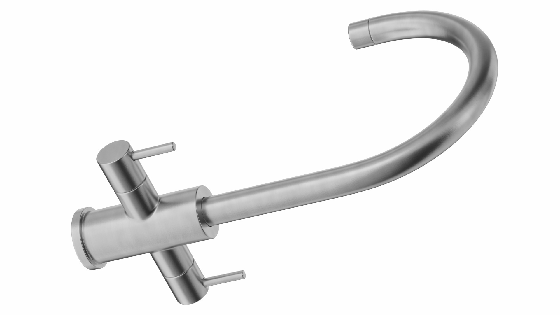 Monobloc Dual Lever Kitchen Mixer Tap 3D