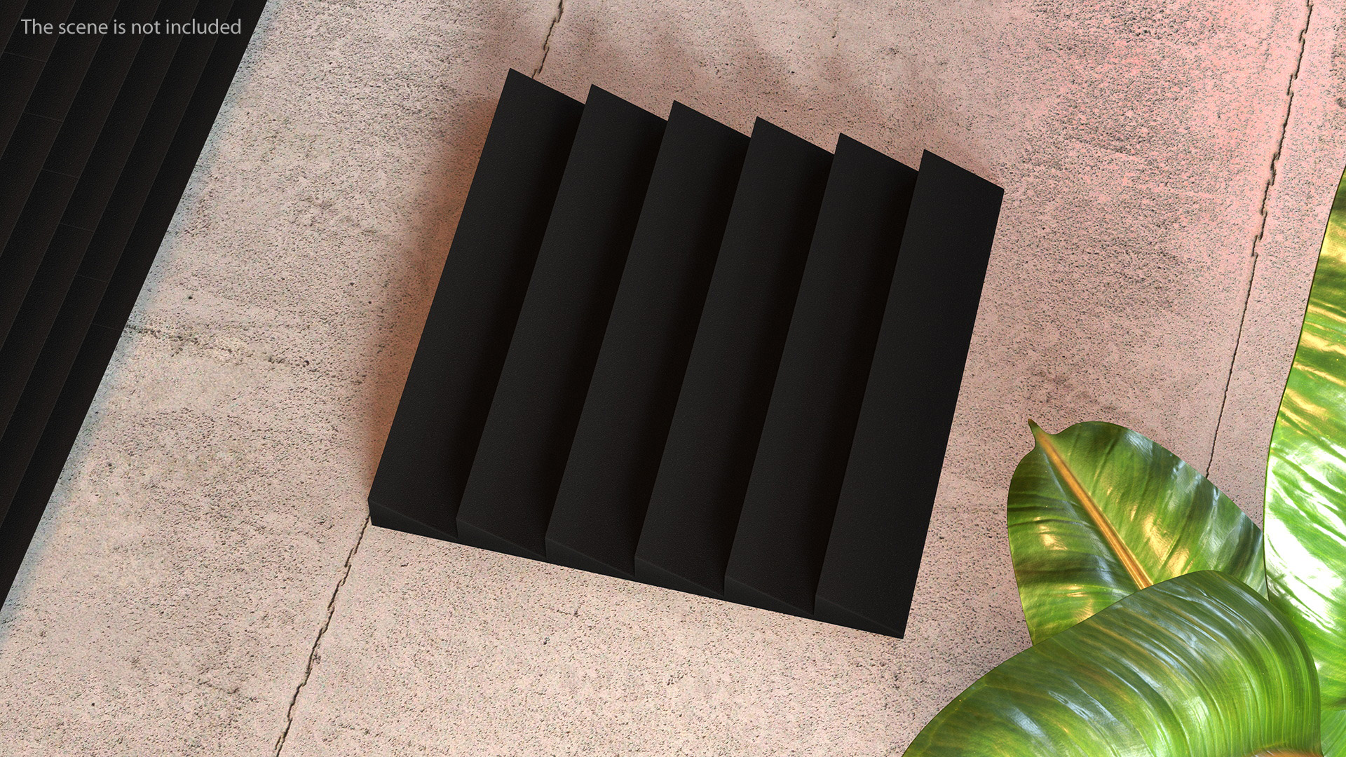 Soundproofing Wall Tile Black 3D model