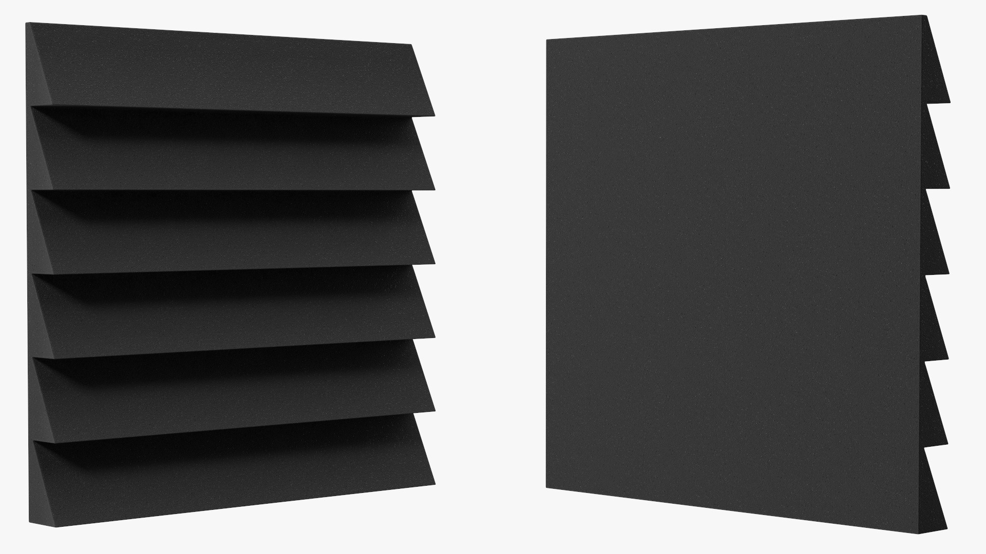 Soundproofing Wall Tile Black 3D model