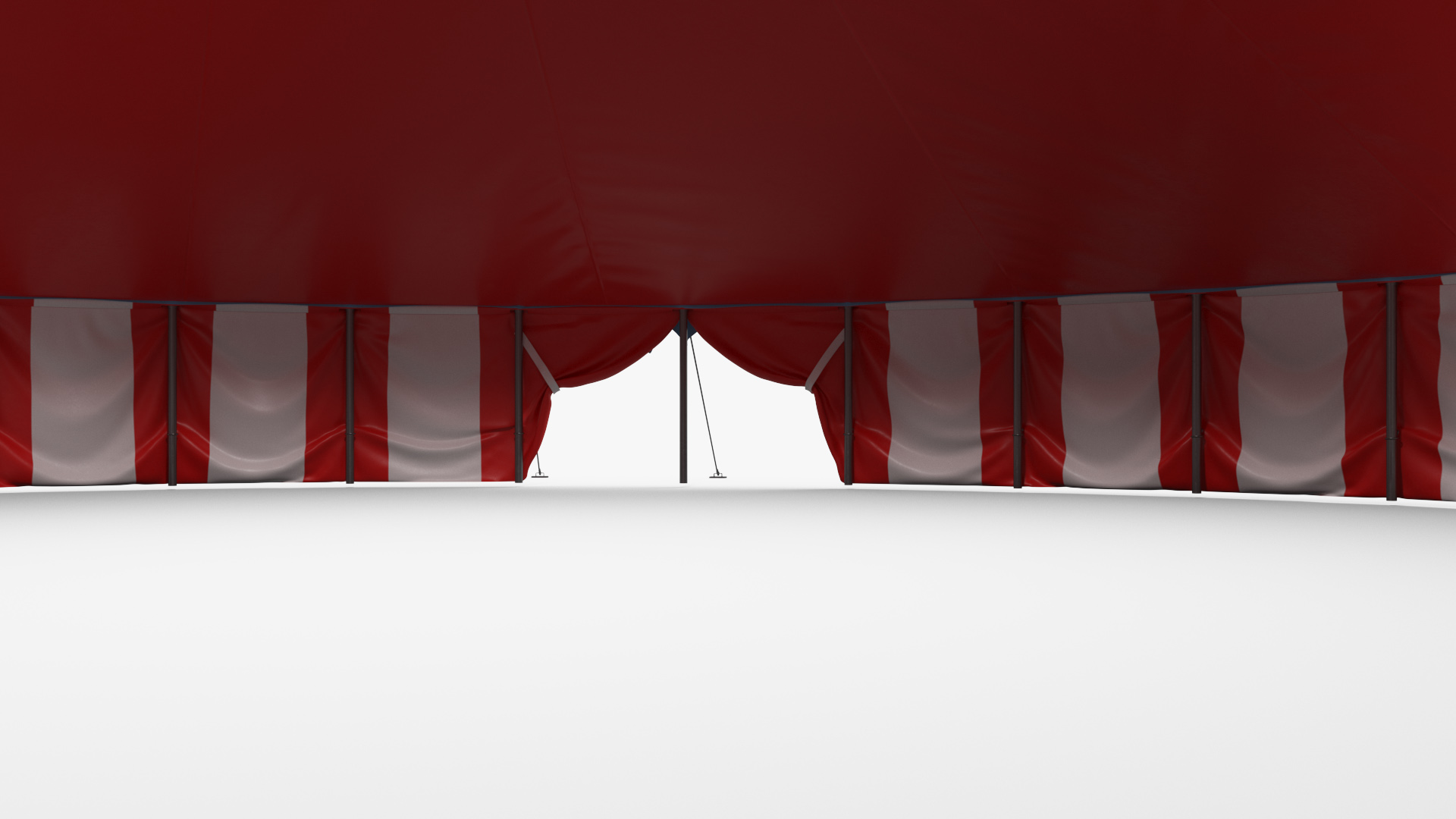 3D model Round Circus Tent Multicolored