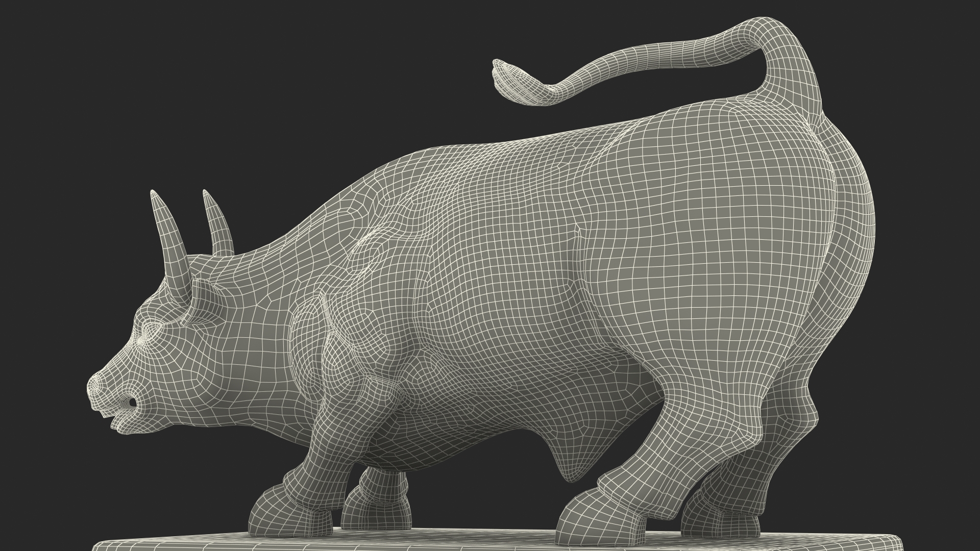 3D Bronze Bull Statue model