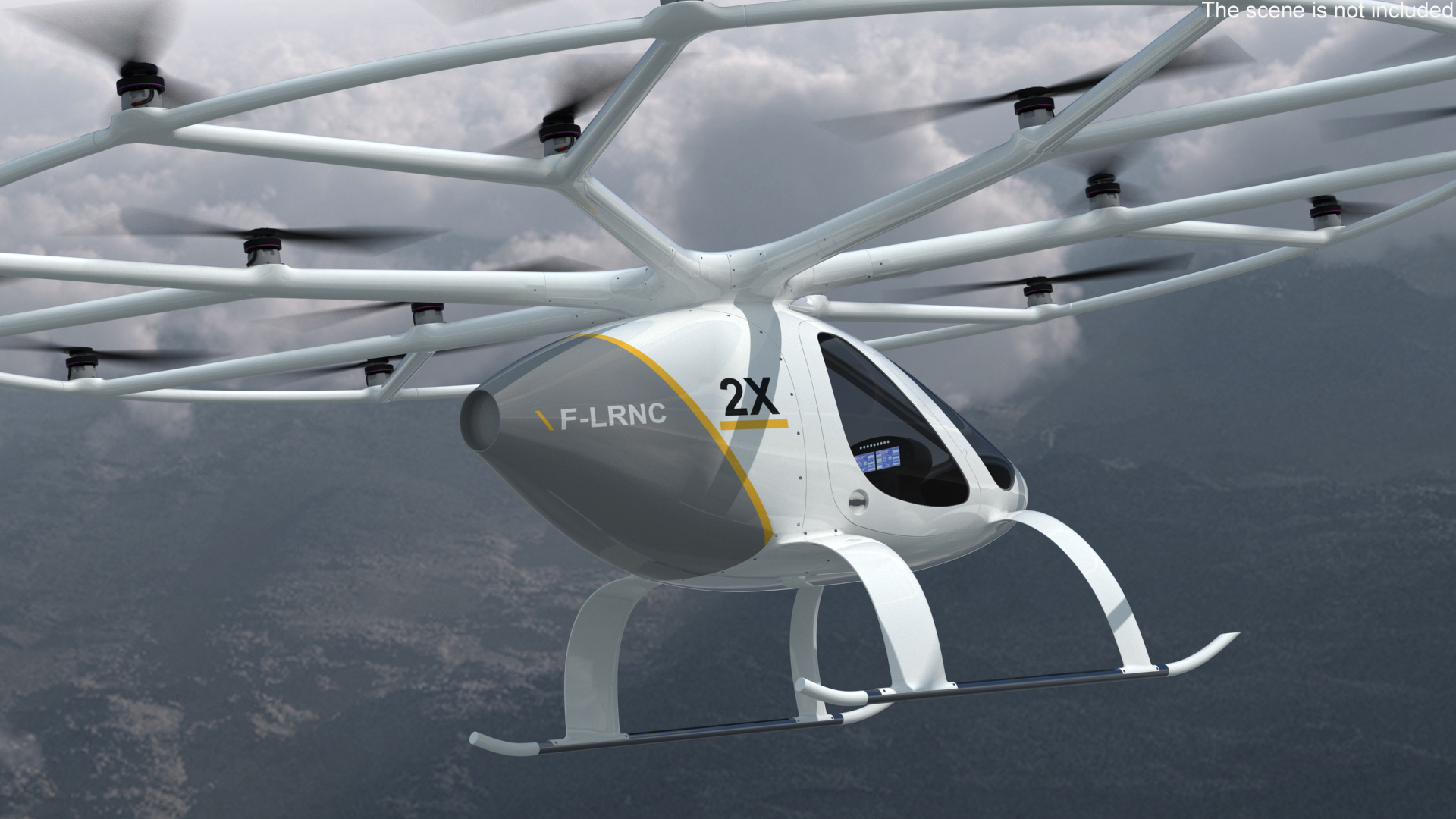 3D E-Volo VC 400 Volocopter Rigged