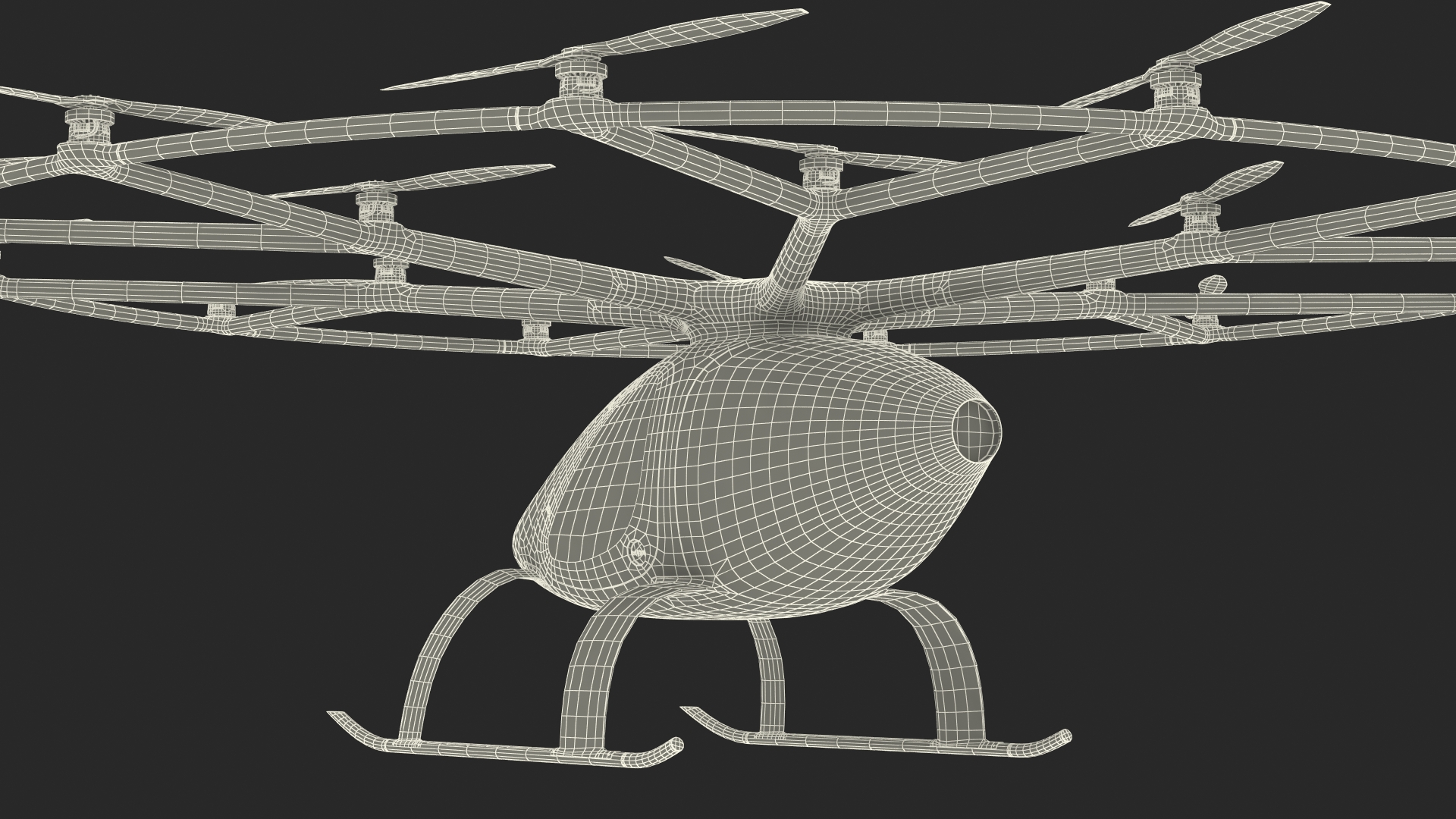 3D E-Volo VC 400 Volocopter Rigged