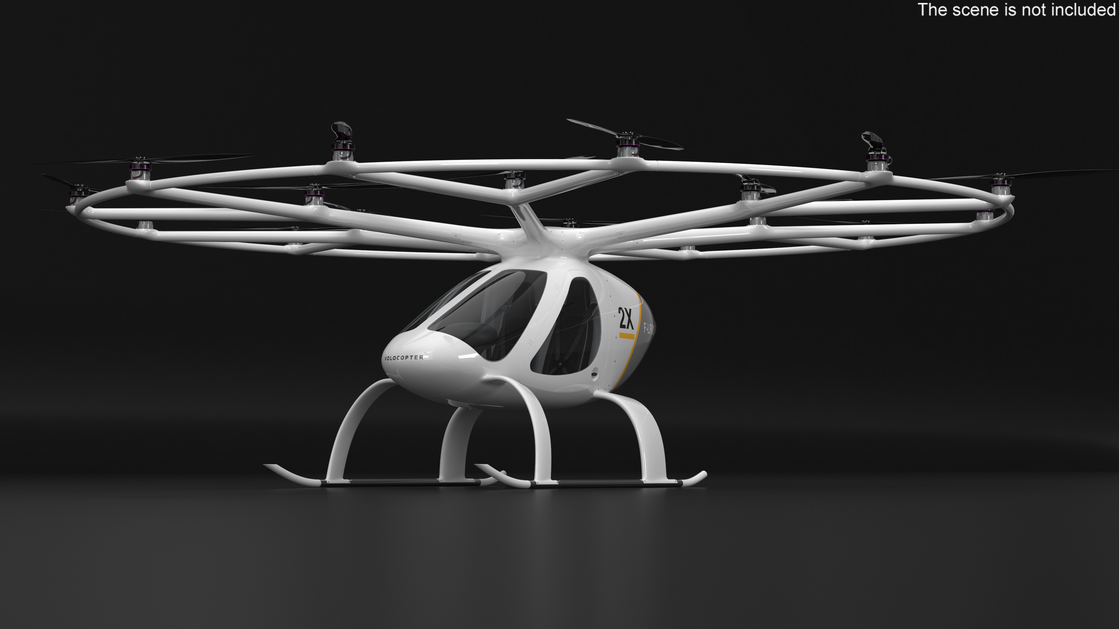 3D E-Volo VC 400 Volocopter Rigged