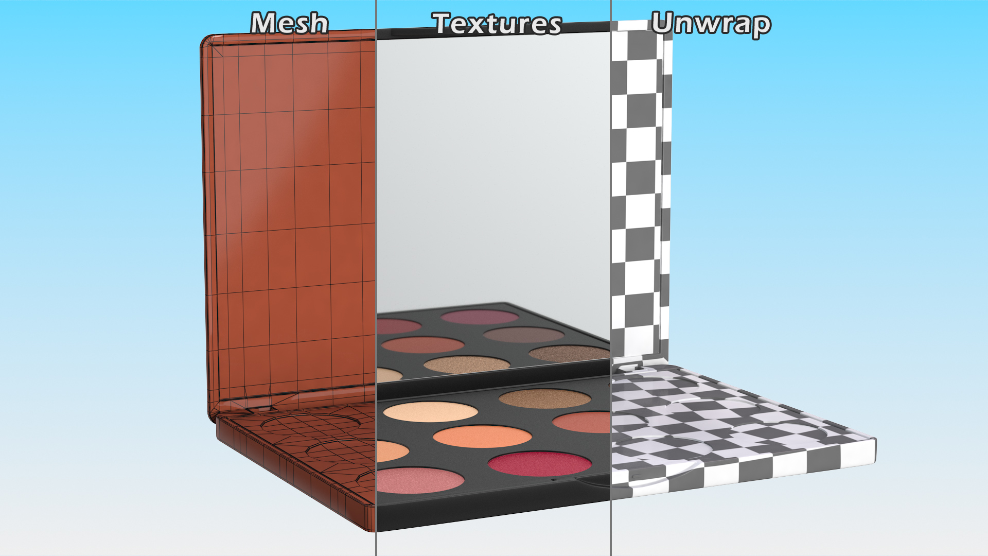 3D model Small Eyeshadow Palette with Mirror