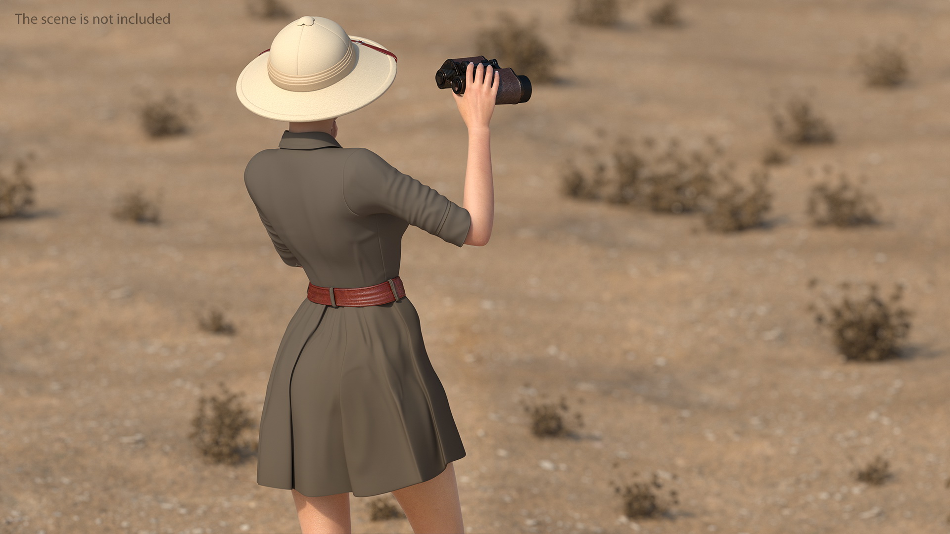 3D Women in Zookeeper Clothes