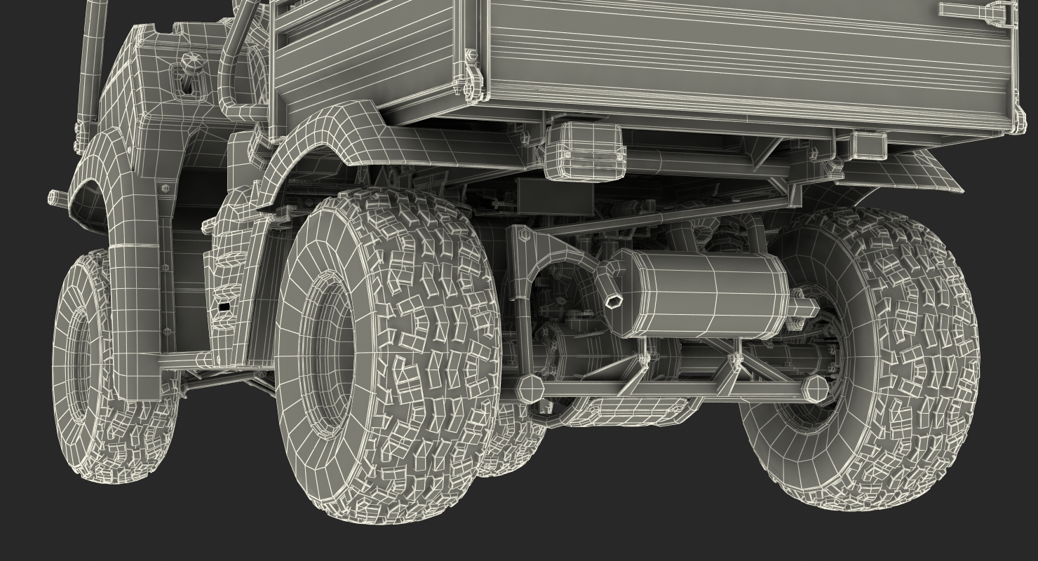 4x4 ATV Rigged 3D model