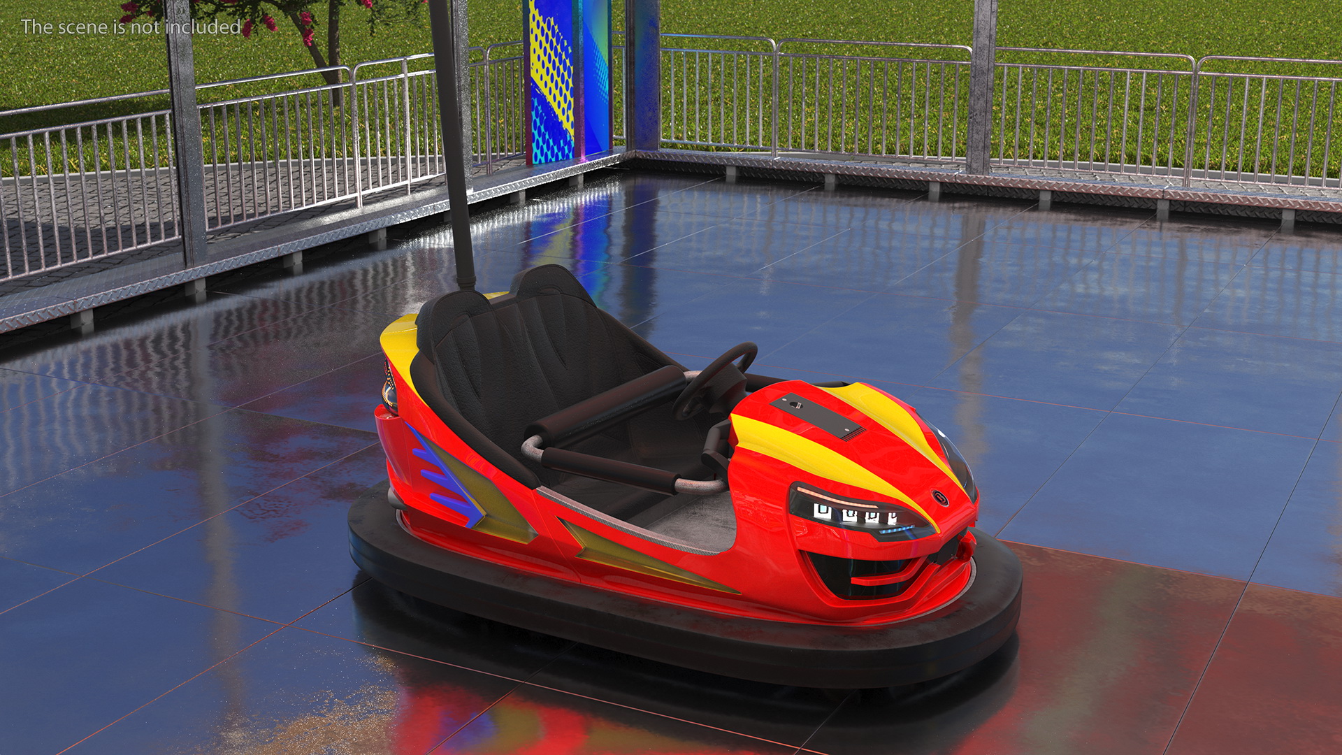 3D Bertazzon Bumper Car Electric Red model