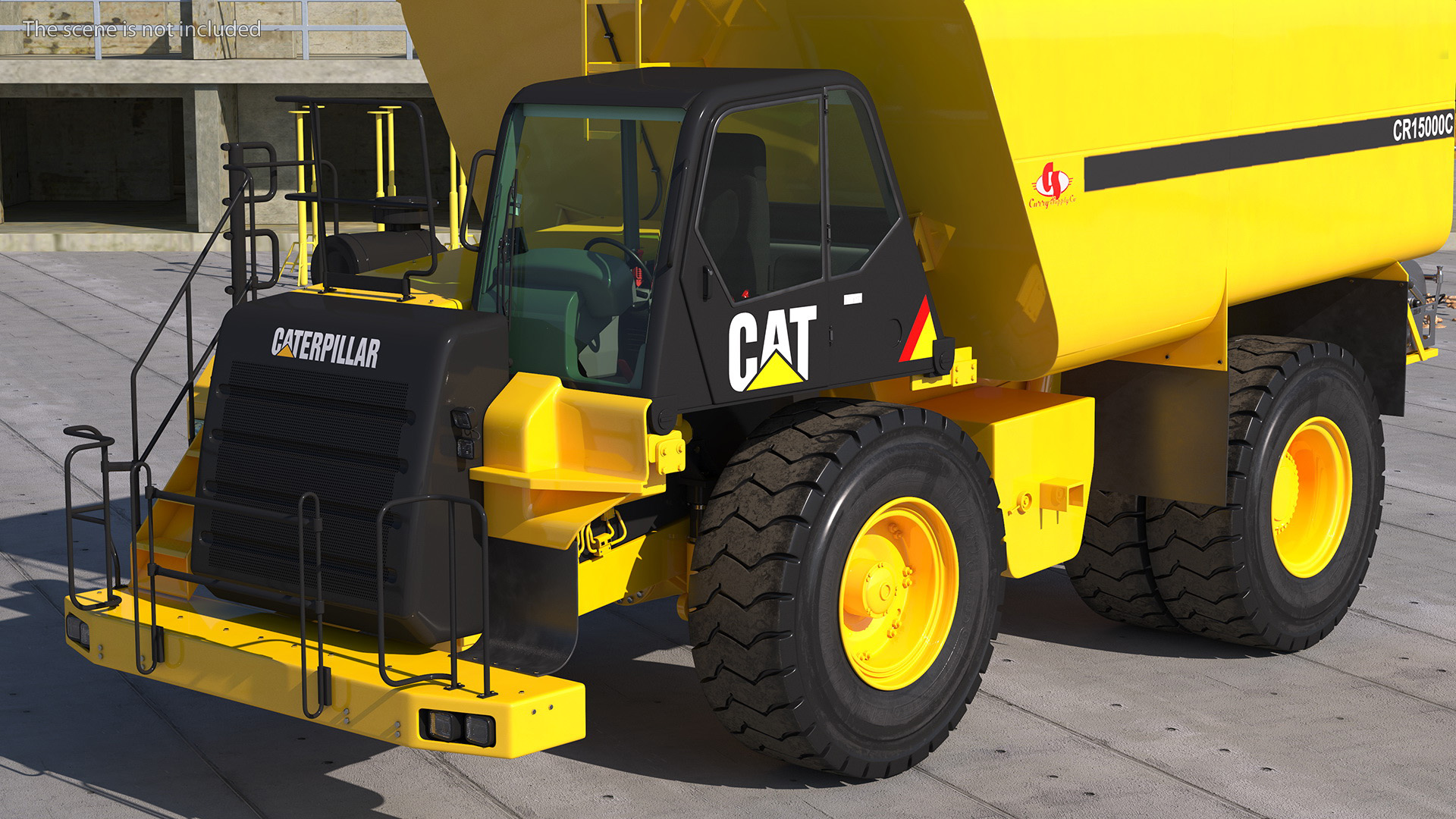 3D Water Truck CAT 775 Rigged