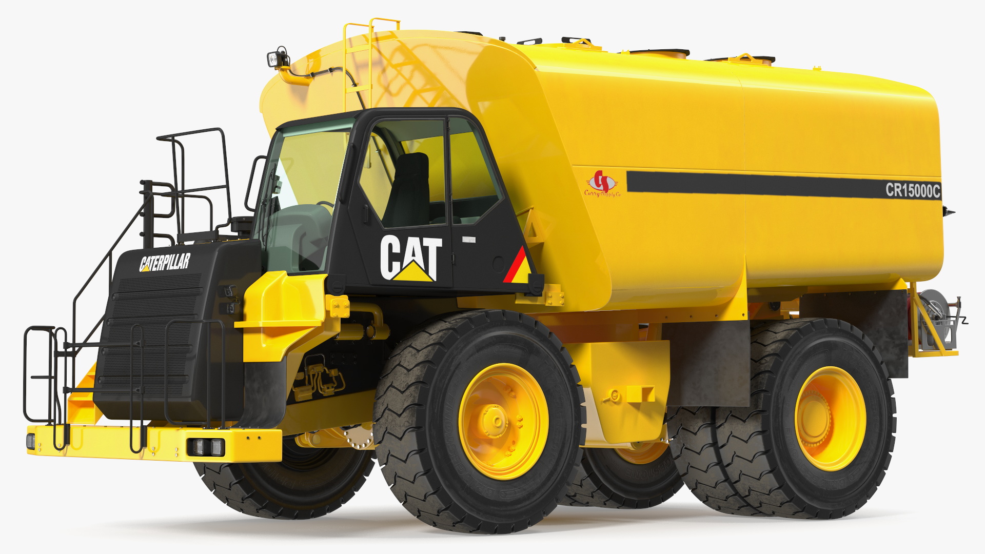 3D Water Truck CAT 775 Rigged