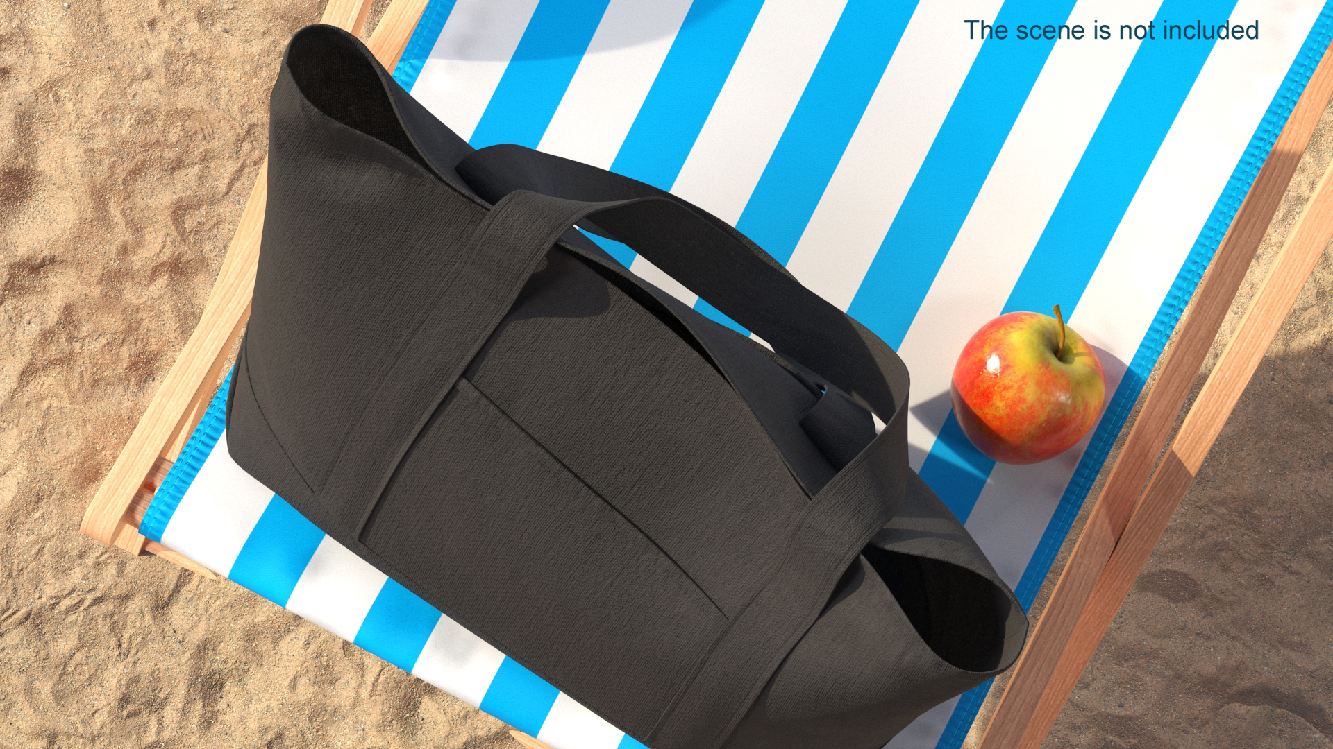 Travel Tote Black 3D