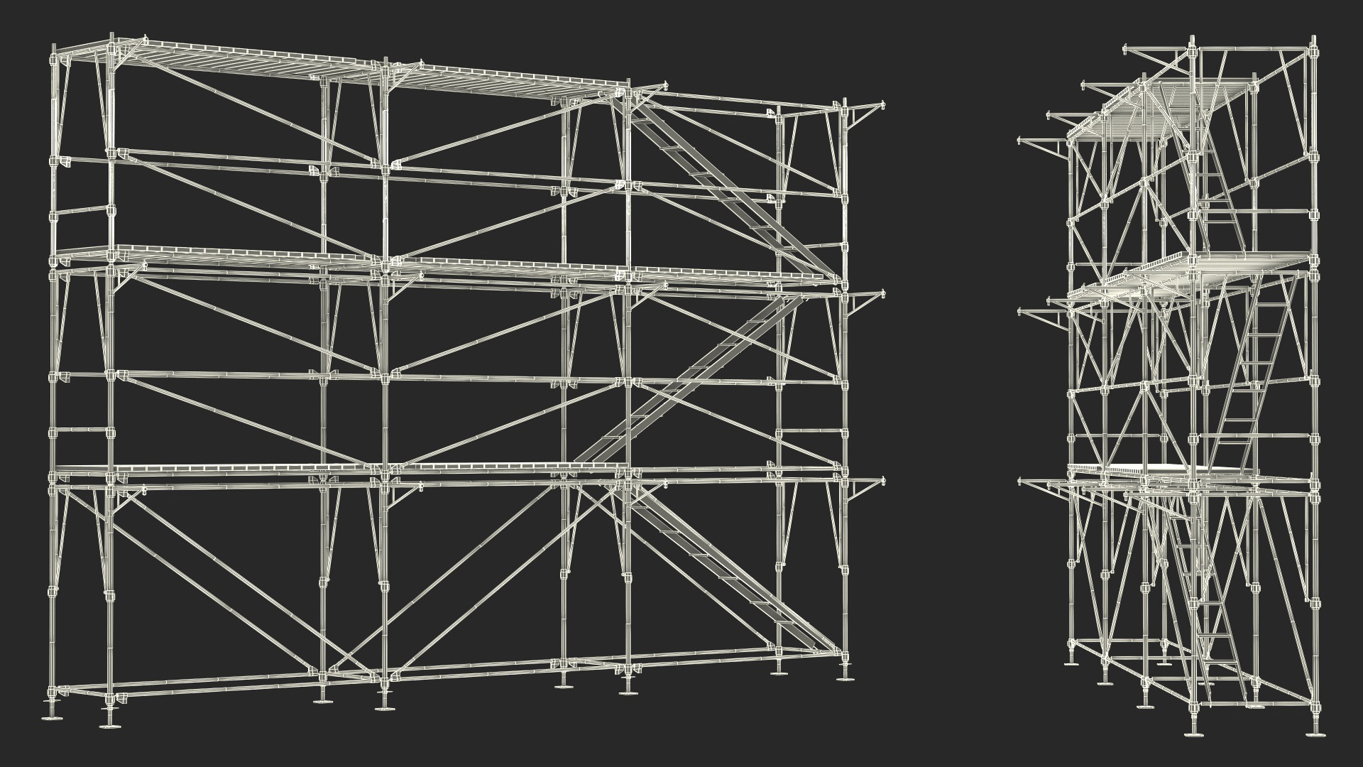 Construction Scaffolding Structure 3D model